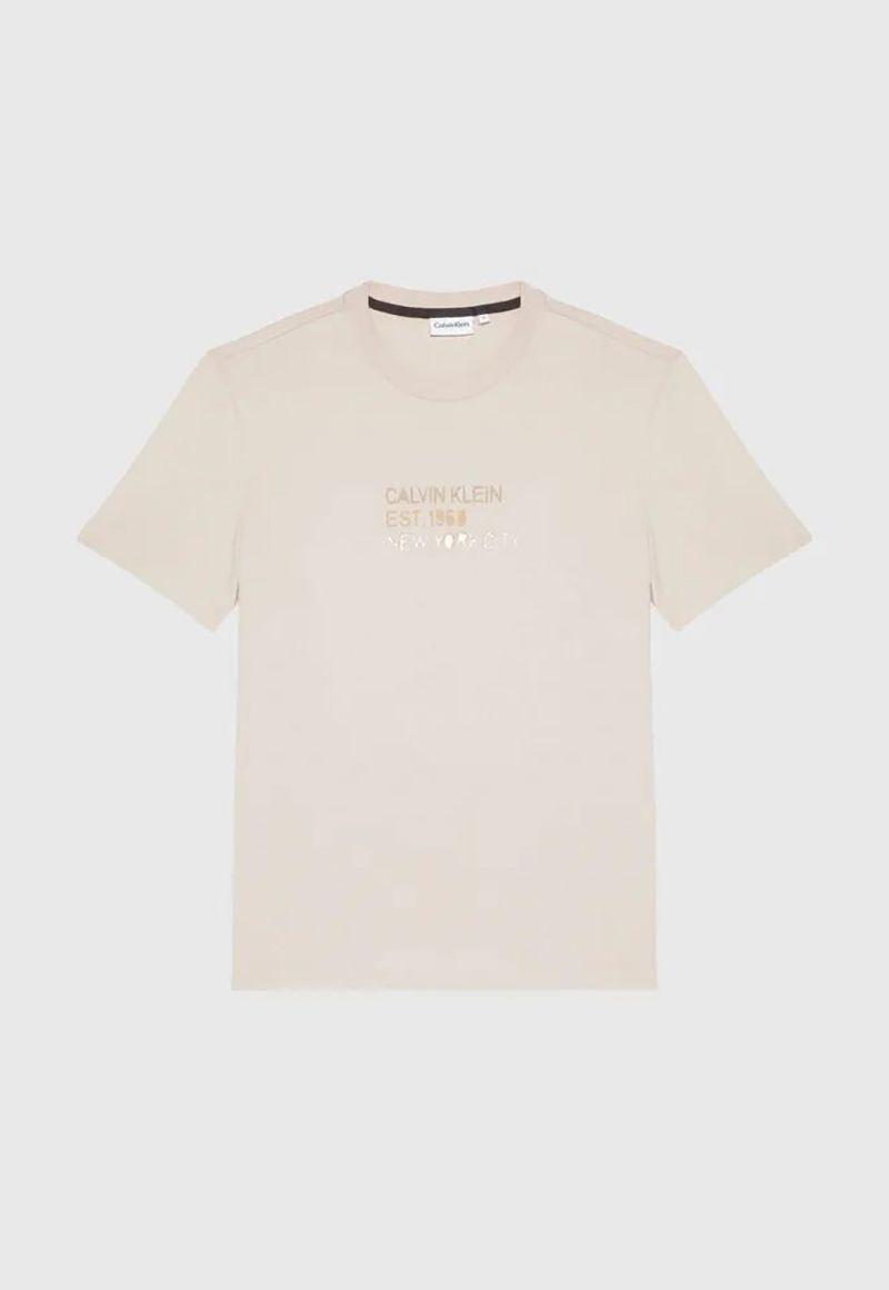 Polera Mixed Print Stencil Beige Calvin Klein-4