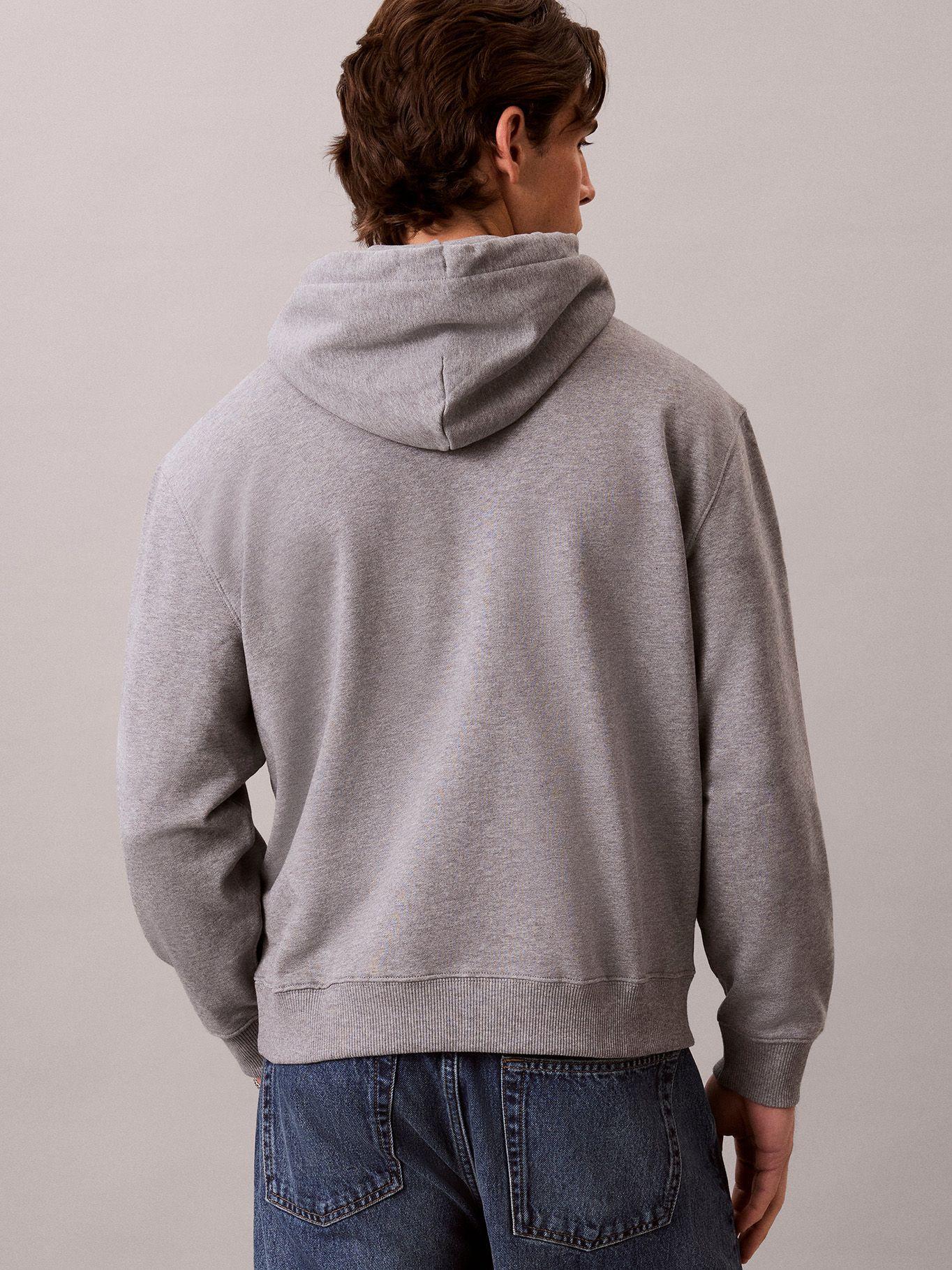Polerón Terry con Monologo Bordado Gris Calvin Klein-2