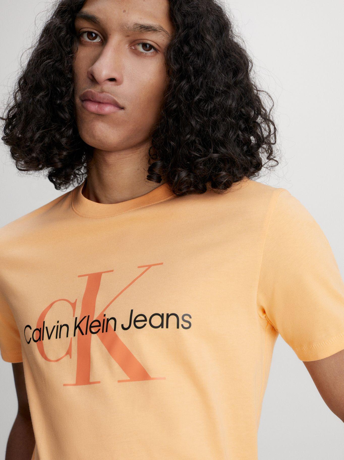 Polera Seasonal Monologo  Naranja Calvin Klein-3