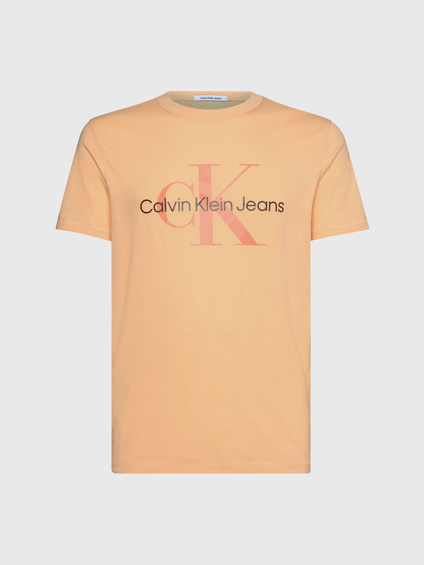 Polera Seasonal Monologo  Naranja Calvin Klein-4