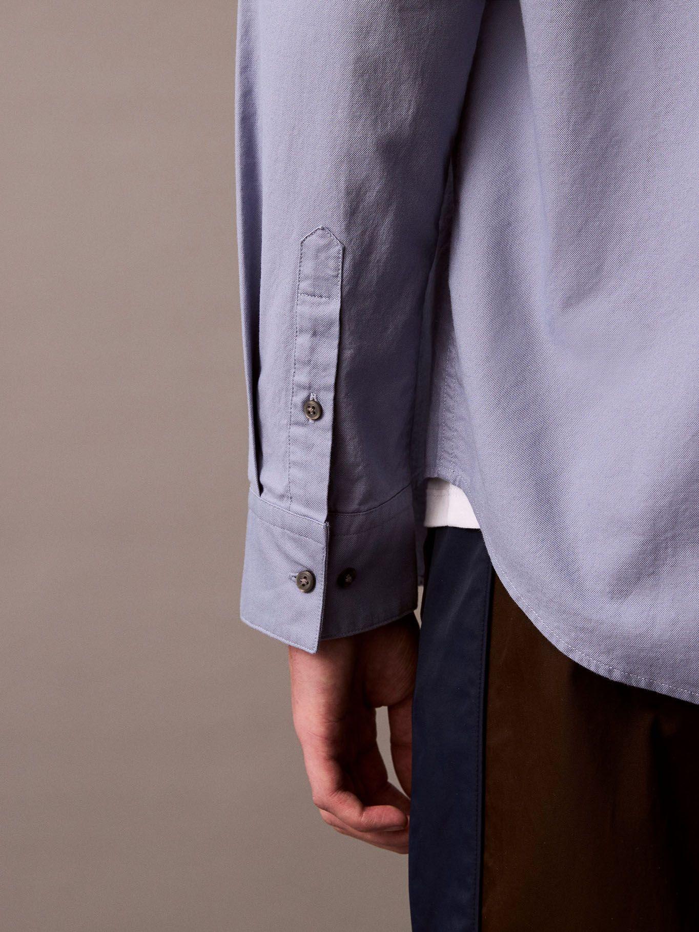Camisa Oxford Clásica Azul Calvin Klein-5