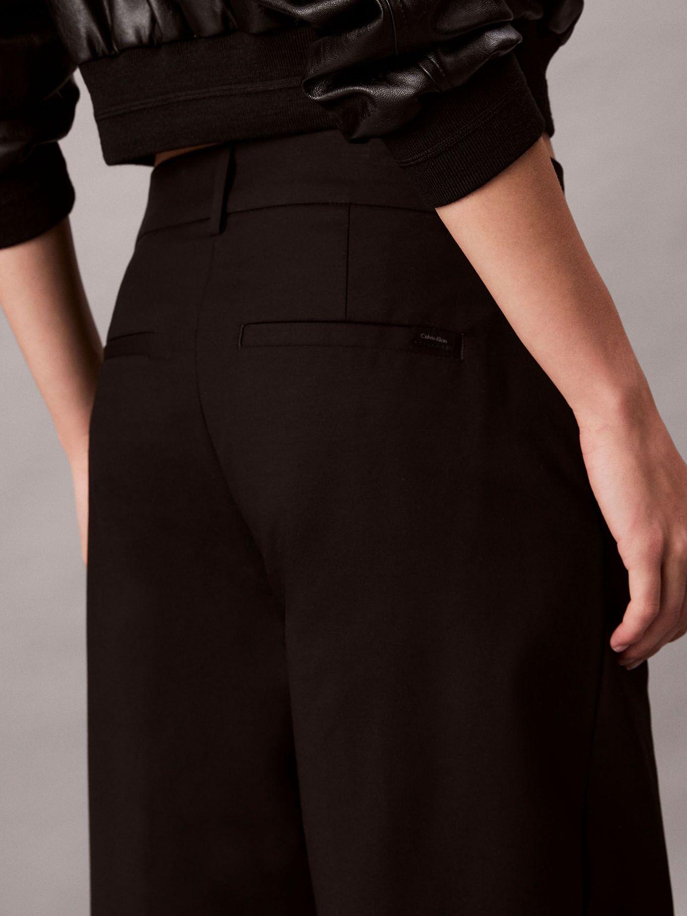 Pantalones Chino De Pierna Ancha Negro Calvin Klein-4