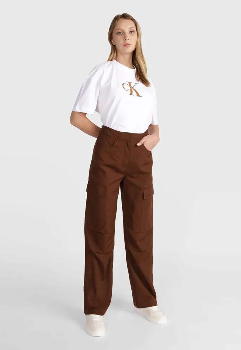 Pantalón Cargo Zipped Loose Café-0