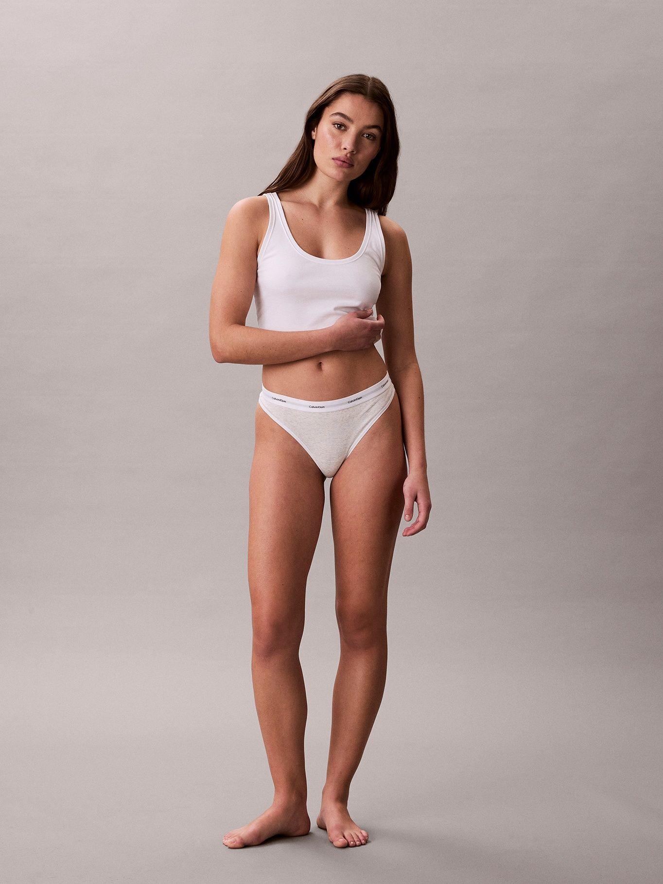 Colaless Cotton Stretch Rib Blanco Calvin Klein-2