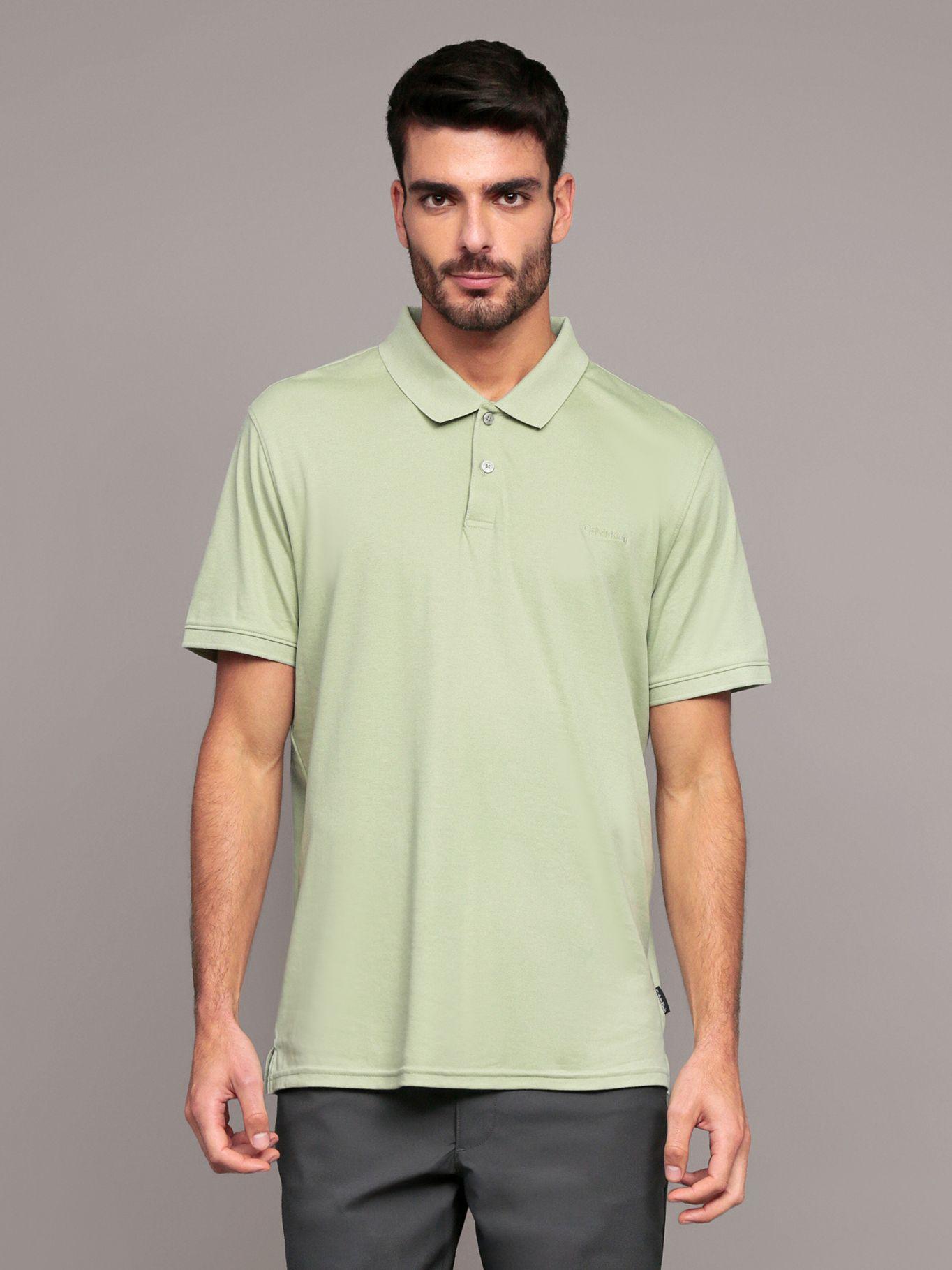 Polo solid liquid Verde Calvin Klein-0
