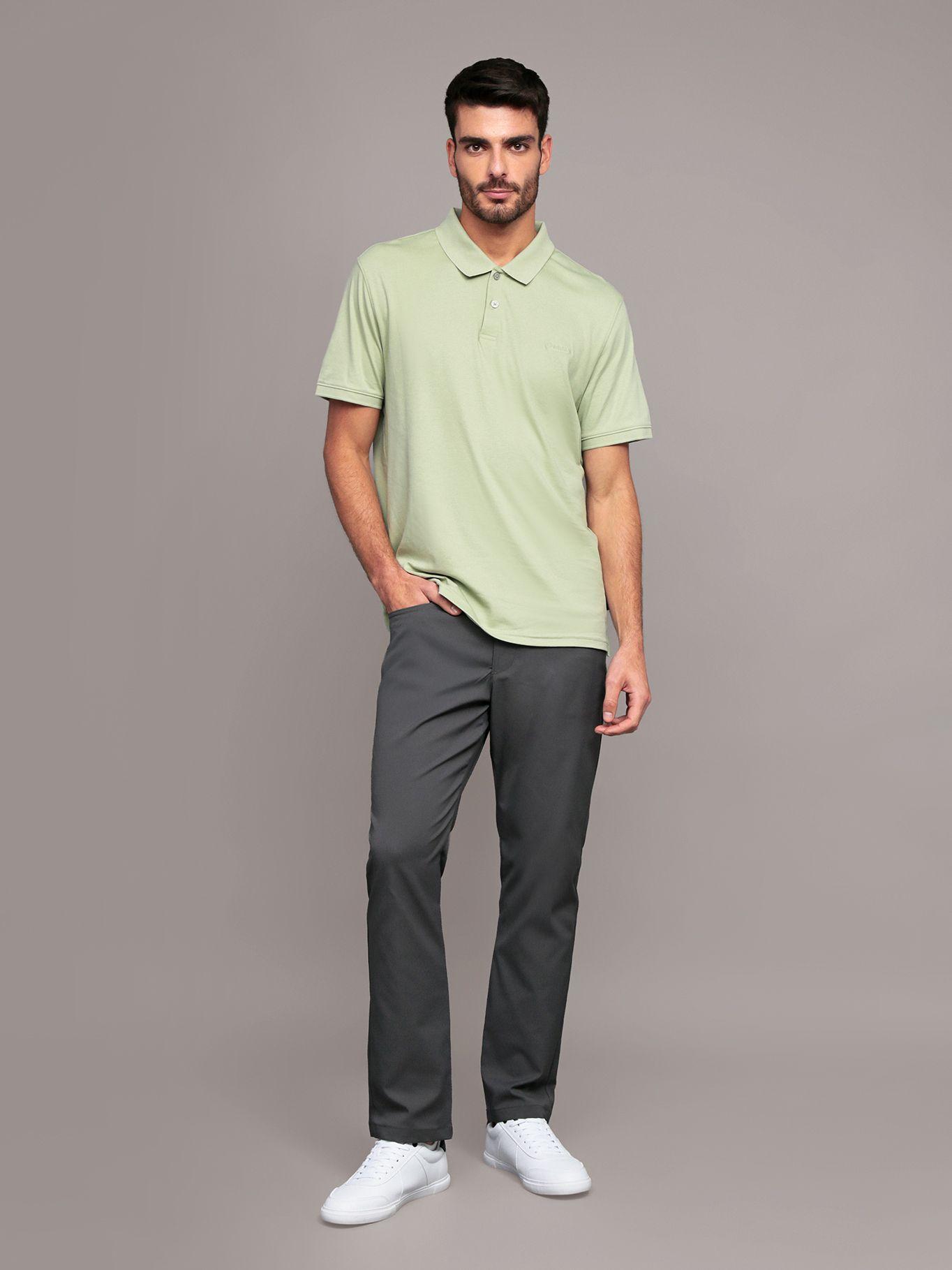 Polo solid liquid Verde Calvin Klein-1