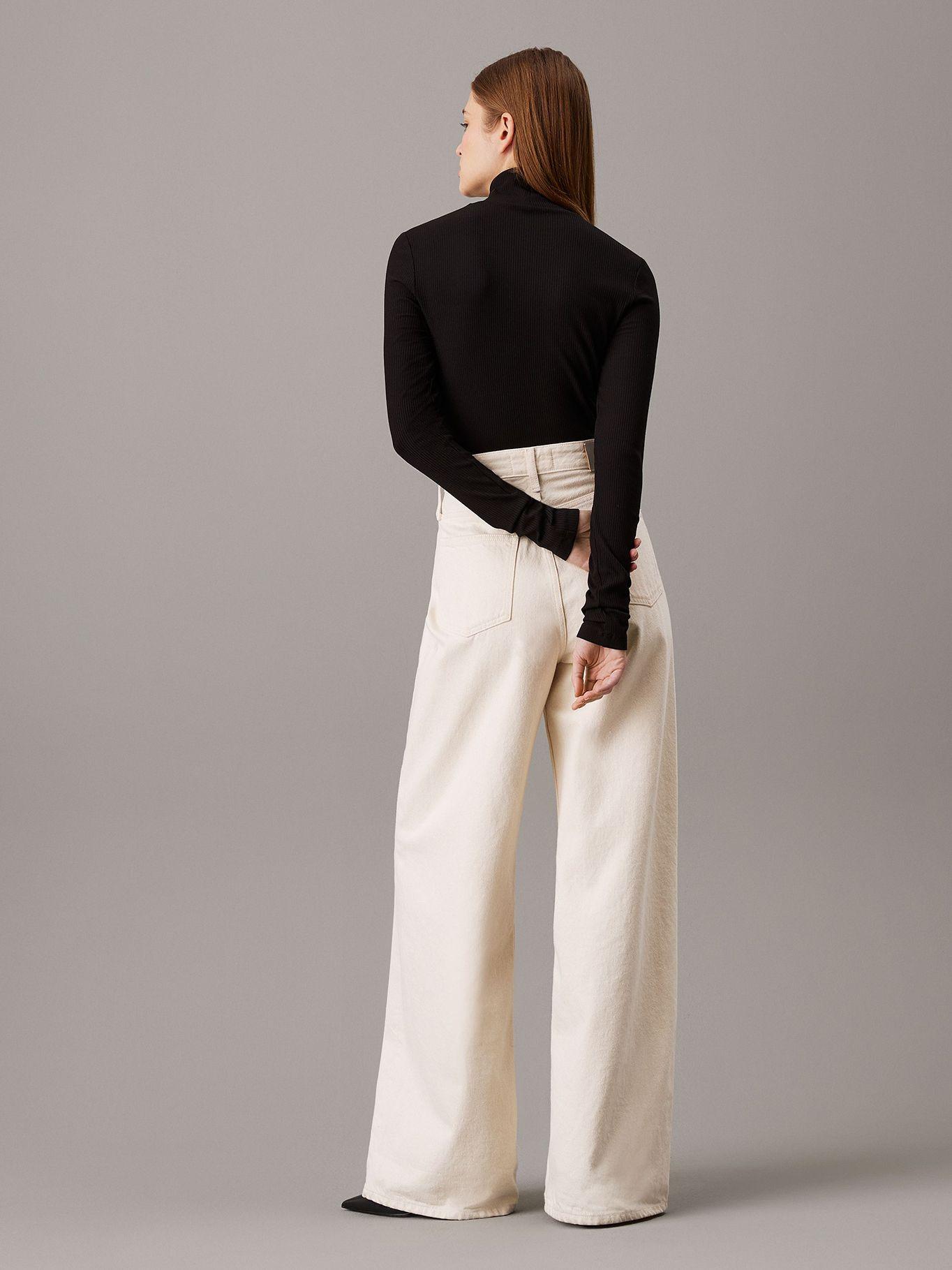 Sweater Modal Rib Mock Neck Negro Calvin Klein-2