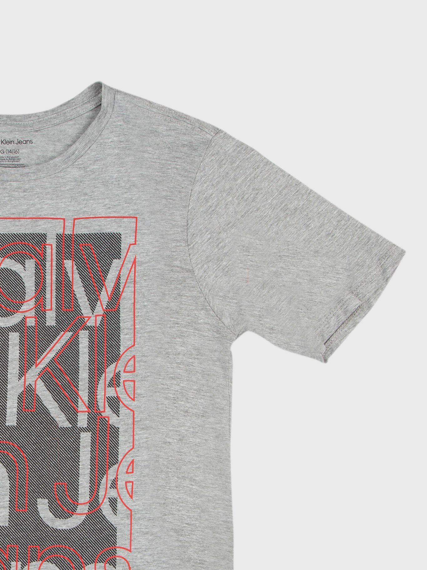 Polera Niño Interrupt Gris Calvin Klein-3