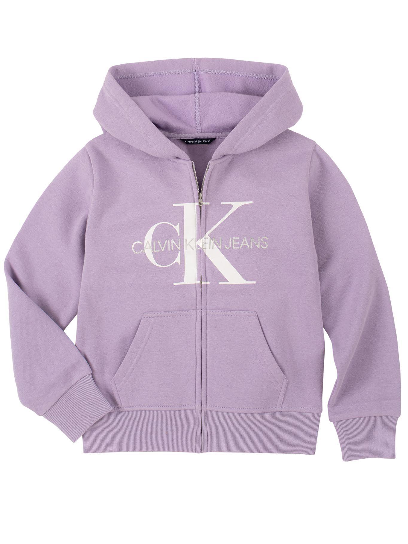 Hoodie Monogram Logo Lila Calvin Klein-0
