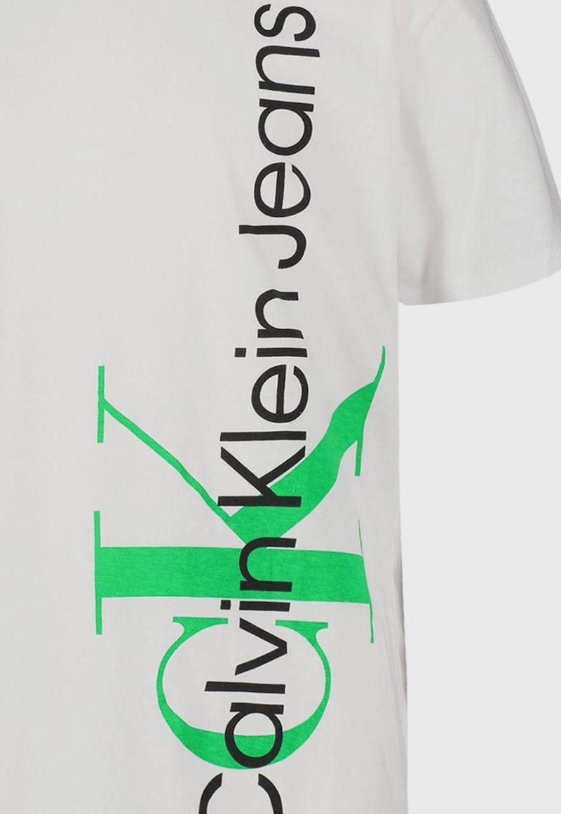 Polera Niño Vertical Monologo Blanco Calvin Klein-1