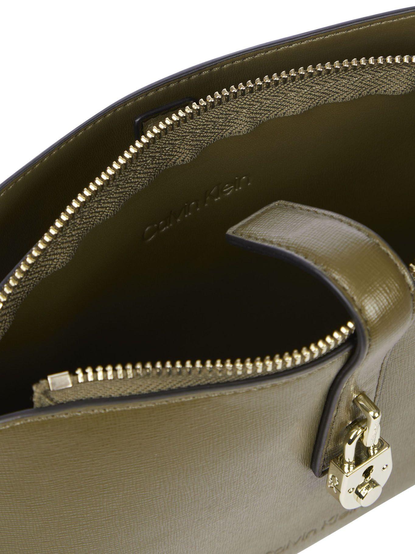 Bandolera Padlock Verde Calvin Klein Mujer-2