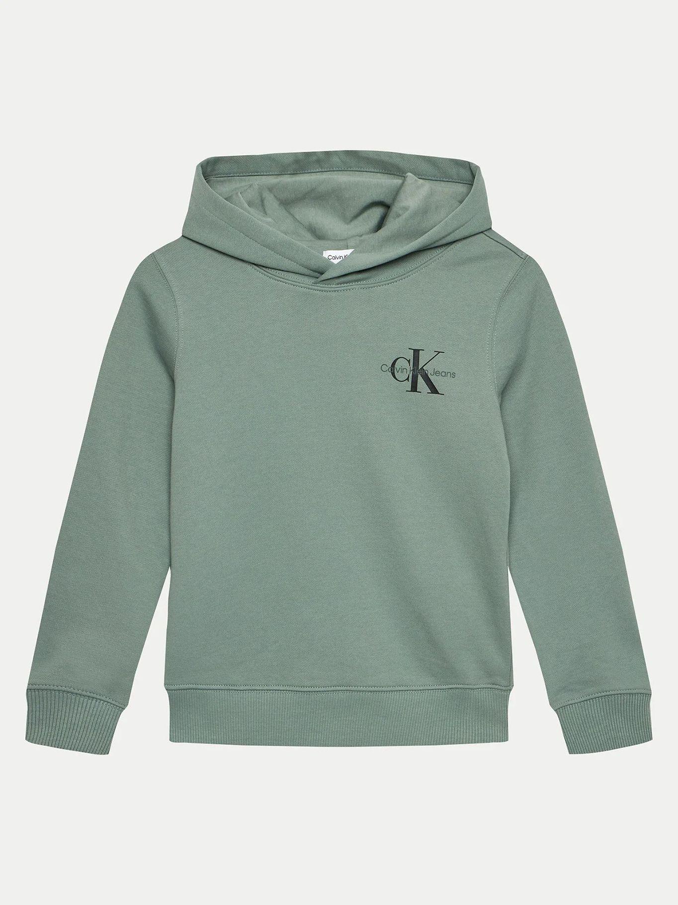 Poleron c Gorro Niño Small Monogram Verde Calvin Klein-0