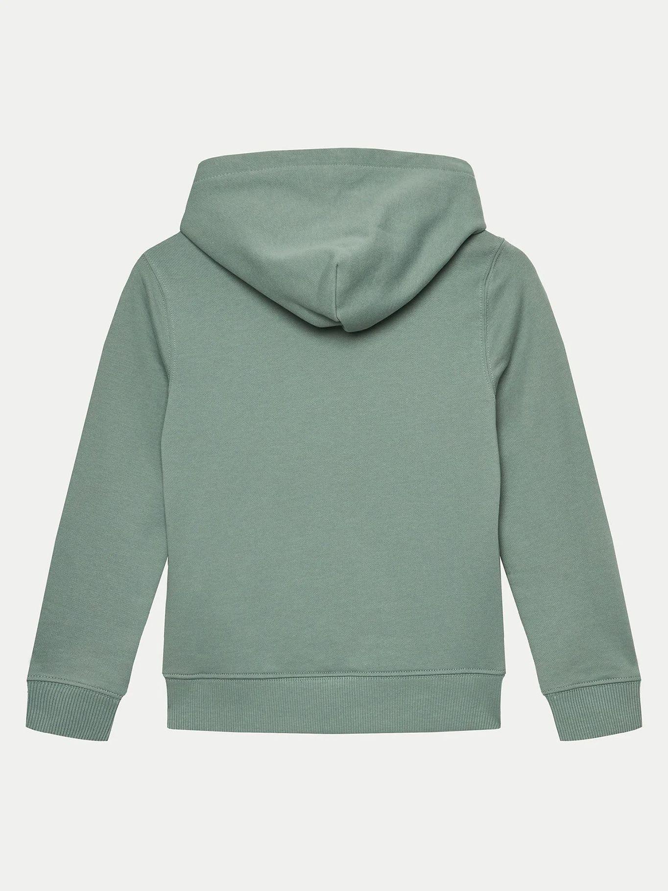 Poleron c Gorro Niño Small Monogram Verde Calvin Klein-1