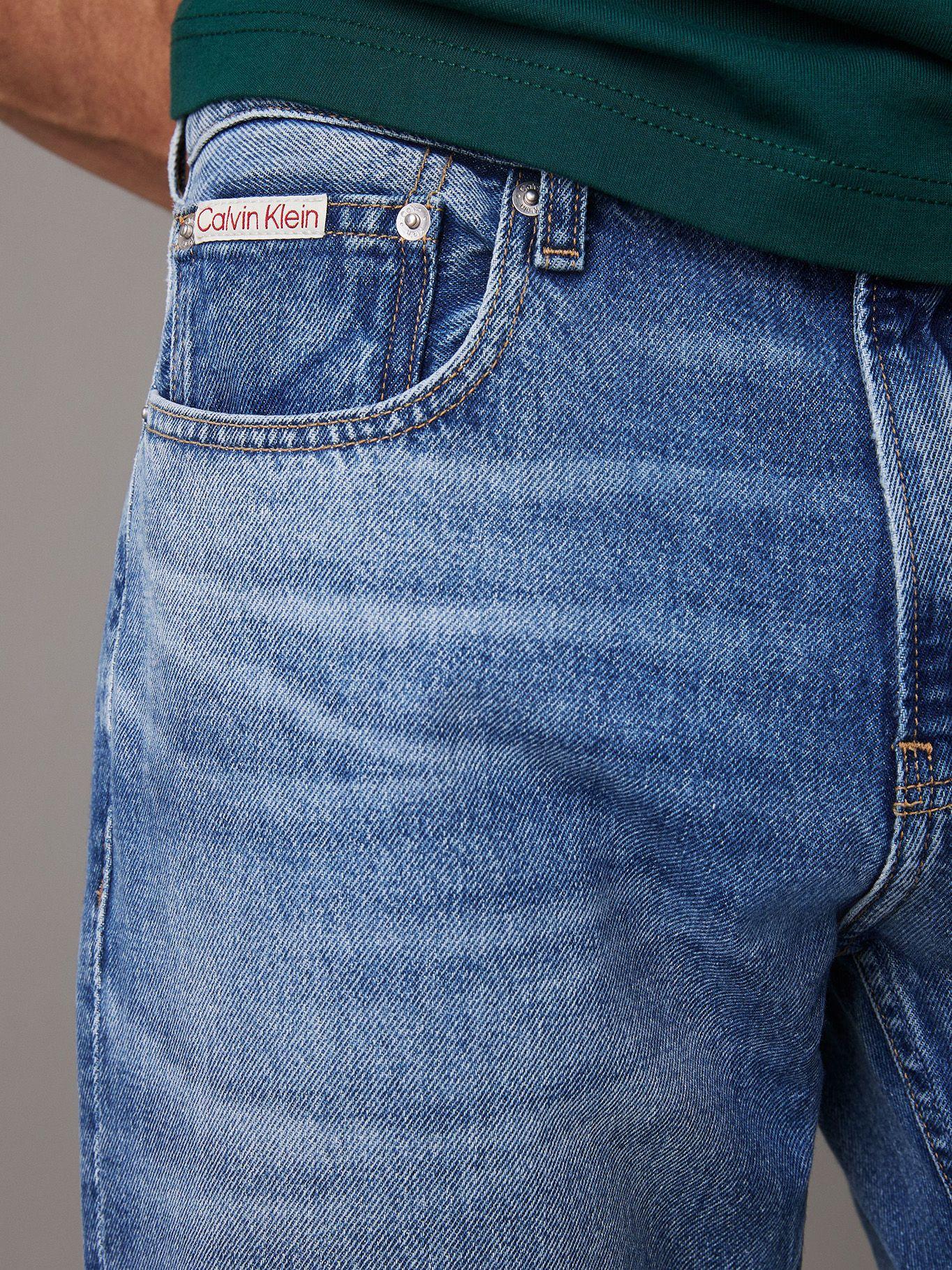 Jeans slim straight 1A4 Azul Calvin Klein-3