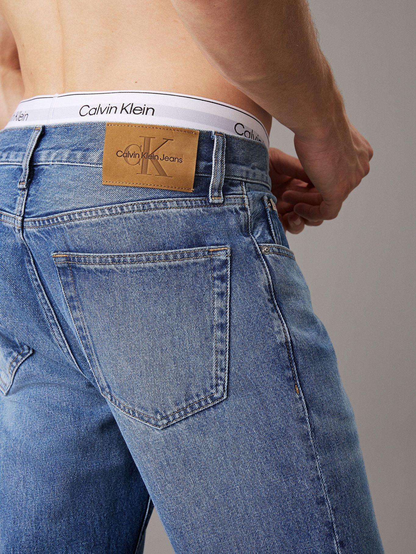 Jeans slim straight 1A4 Azul Calvin Klein-4