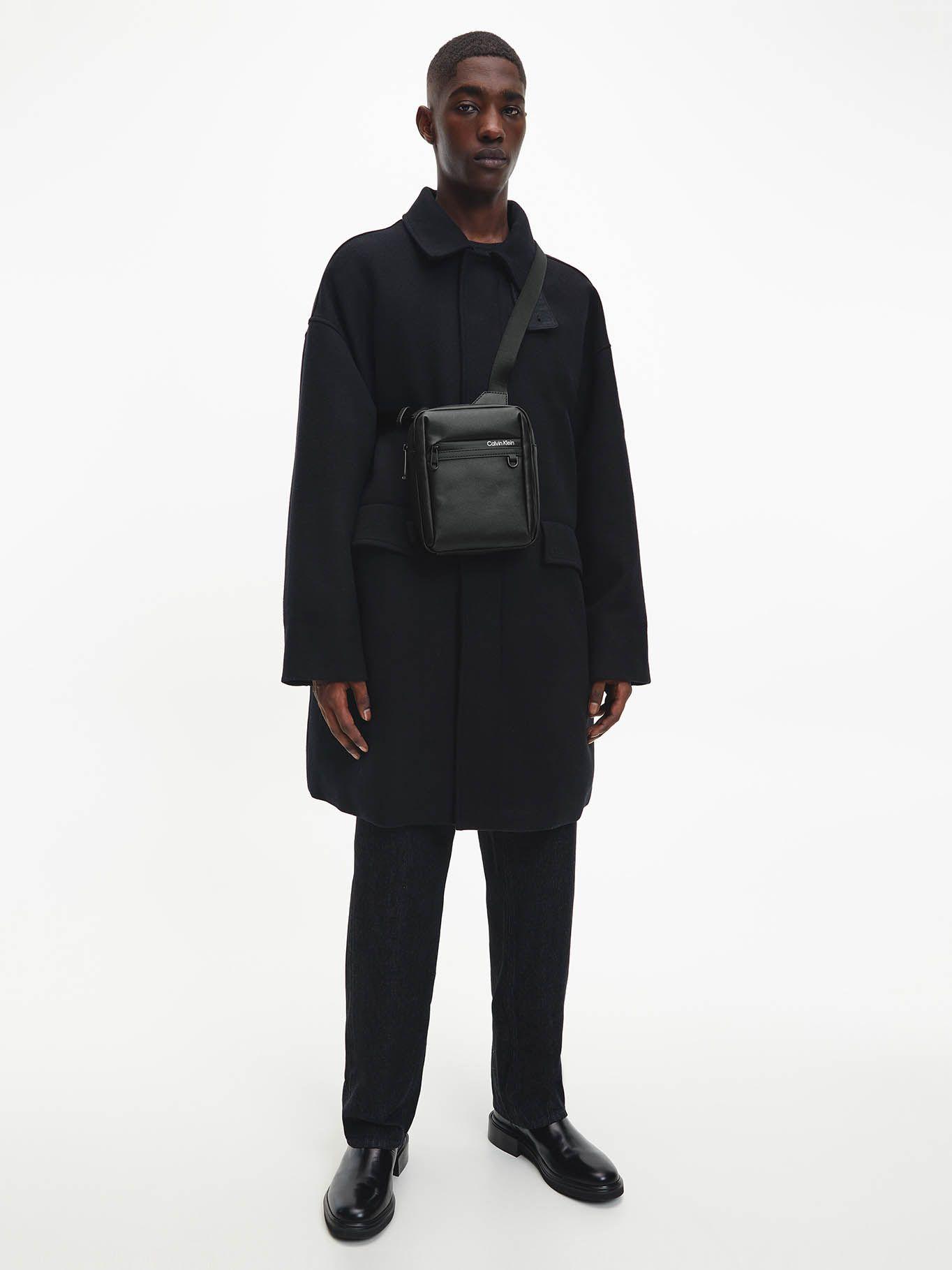 Bolso pequeño de reportero con logo Negro Calvin Klein K50K510023-BAX-2