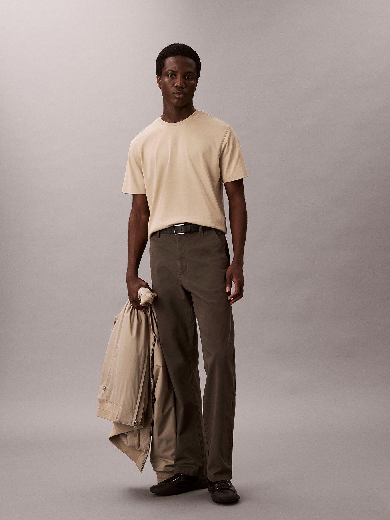 Polera Supima de Cuello Redondo Beige Calvin Klein-1