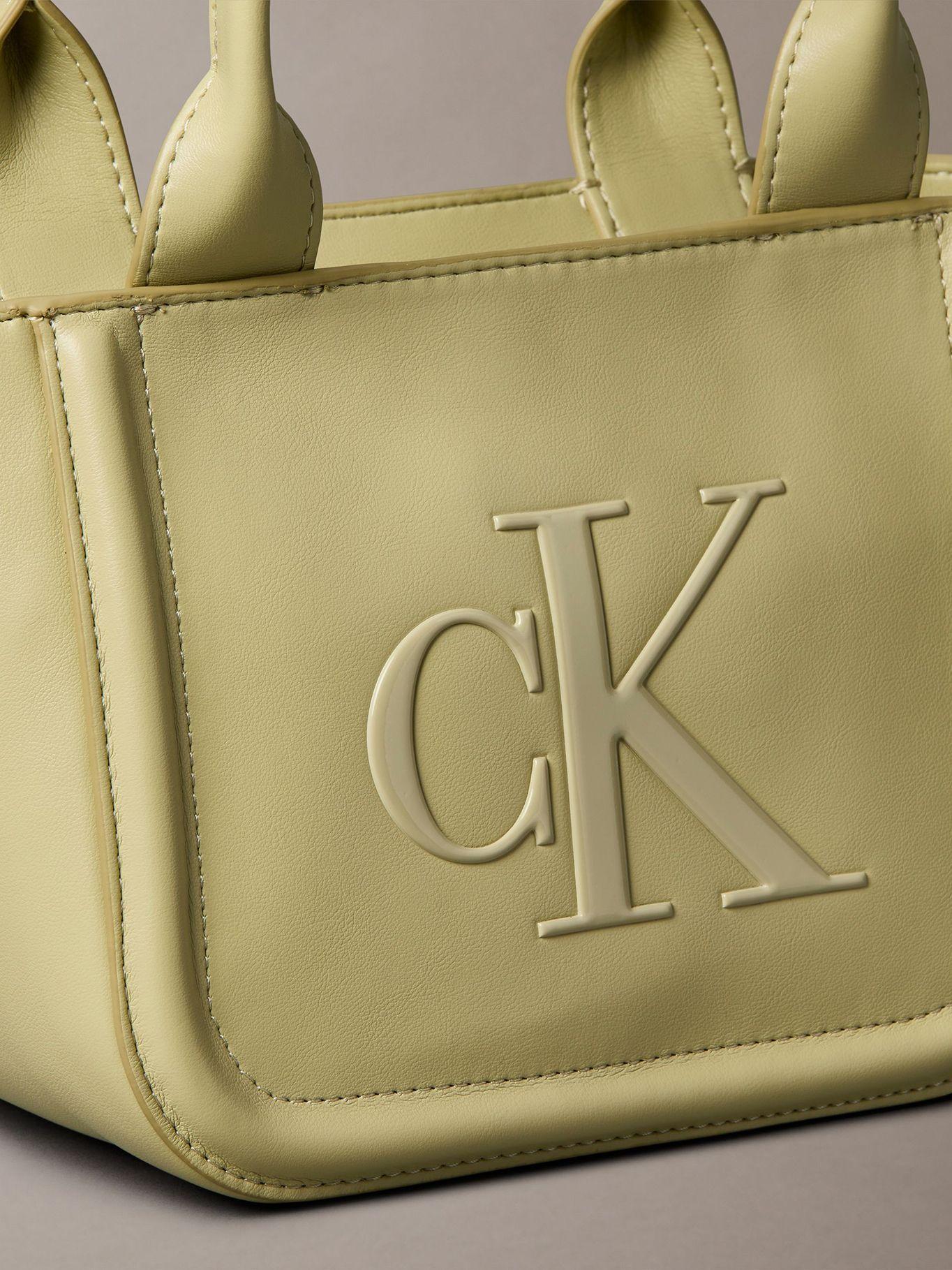 Cartera Tote Pequeña Con Logo Verde Calvin Klein-4