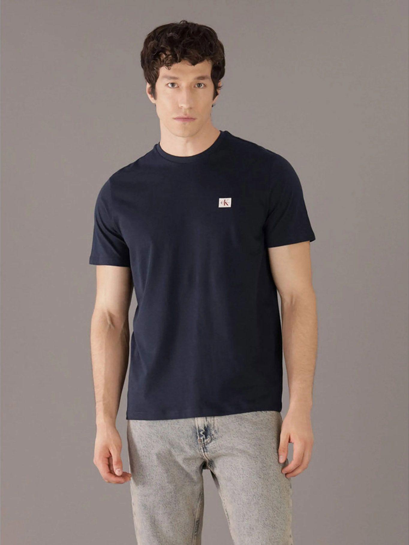 Polera Monograma 30S Bagde Azul Calvin Klein-0