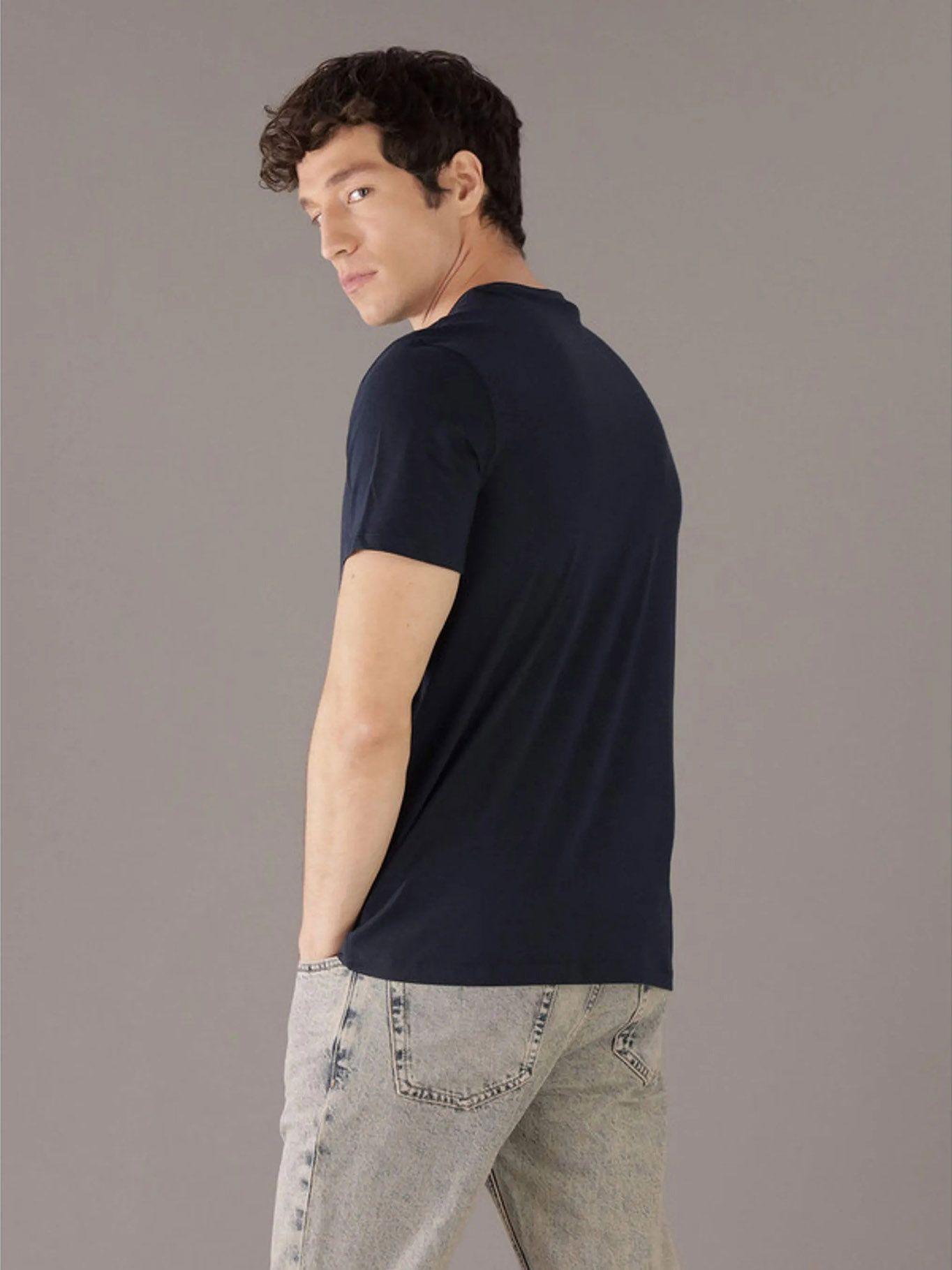 Polera Monograma 30S Bagde Azul Calvin Klein-2