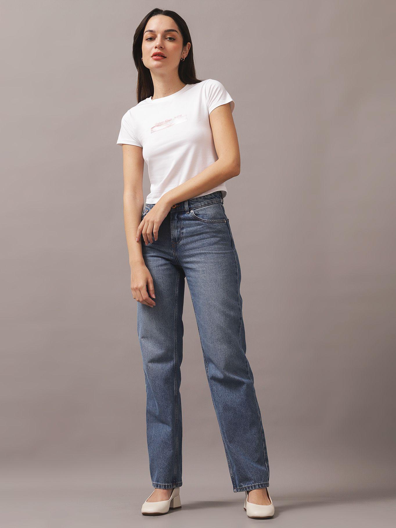 Polera Diffused Box Fitted Blanco Calvin Klein-1