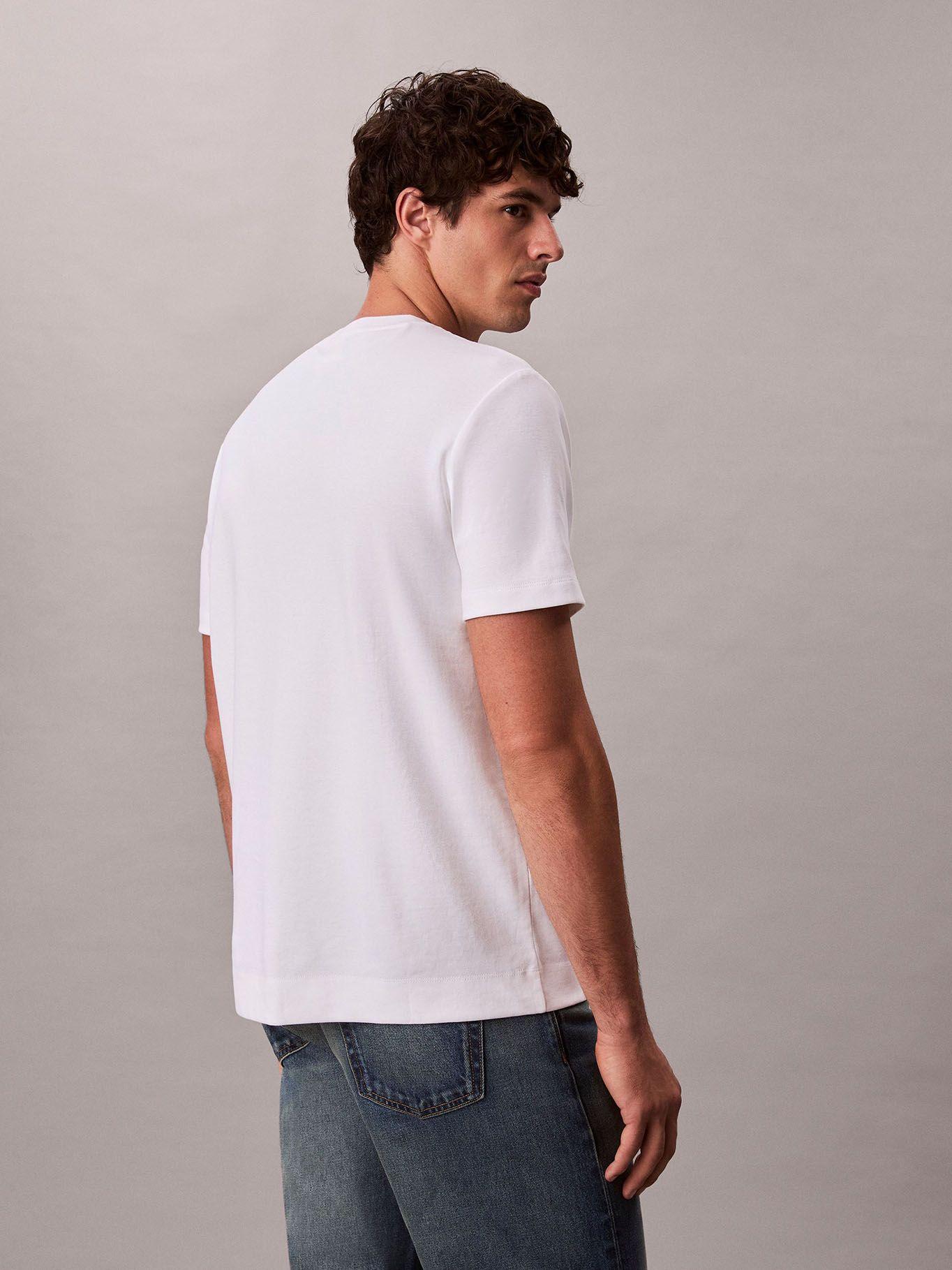 Polera de Algodón Interlock Blanco Calvin Klein-2