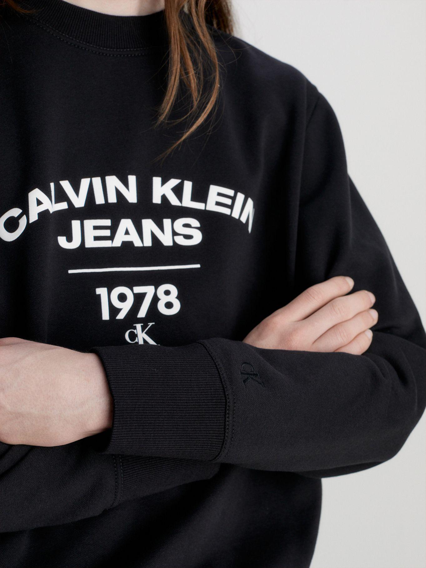 Polerón Varsity Curve Negro Calvin Klein-3