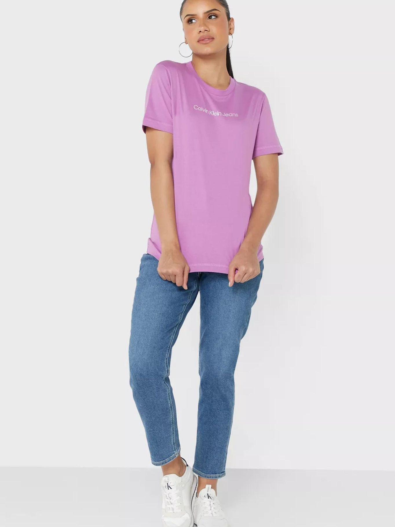 Camiseta con logo Violeta Calvin Klein J20J220284-VDR-1
