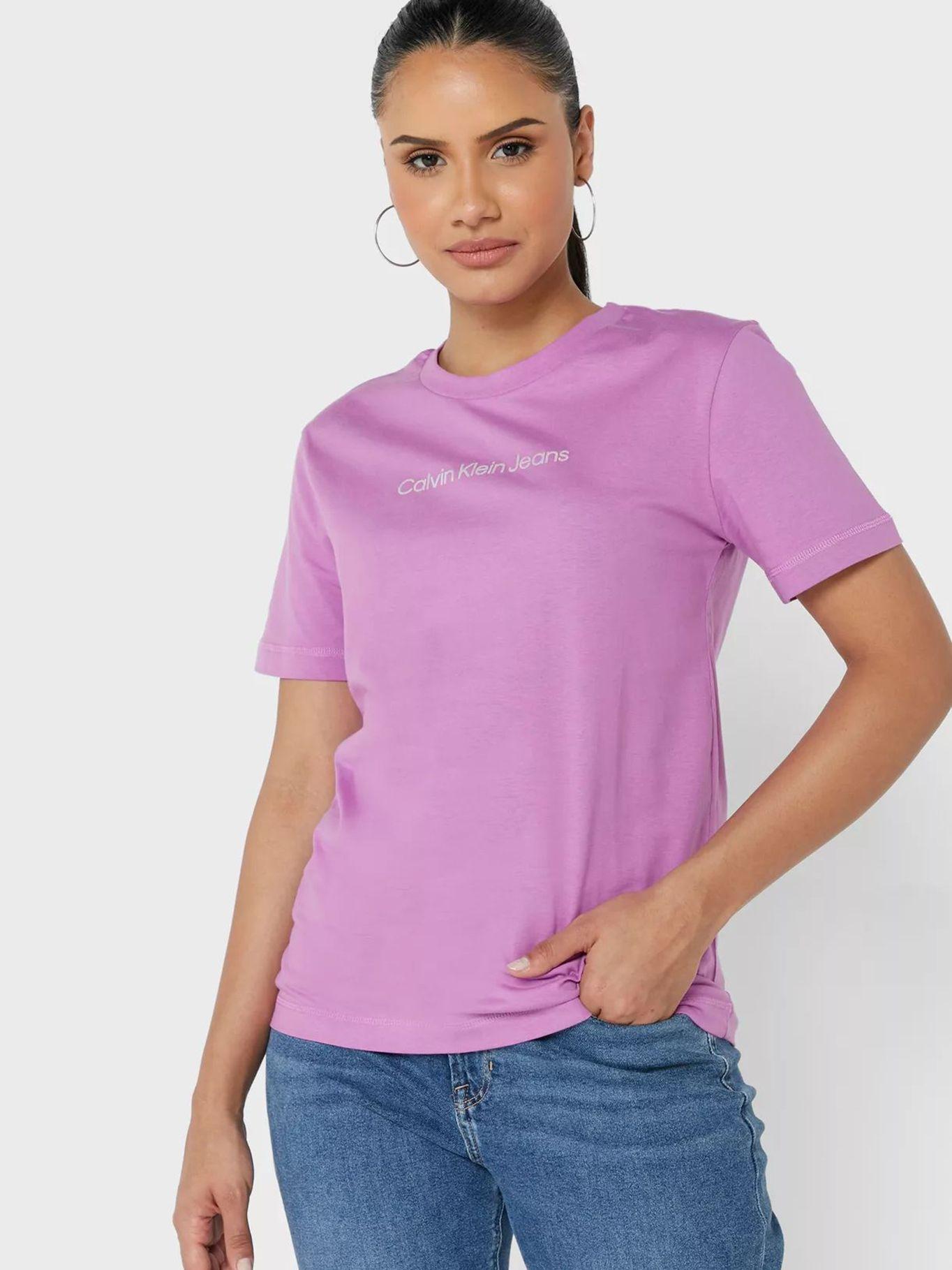 Camiseta con logo Violeta Calvin Klein J20J220284-VDR-0