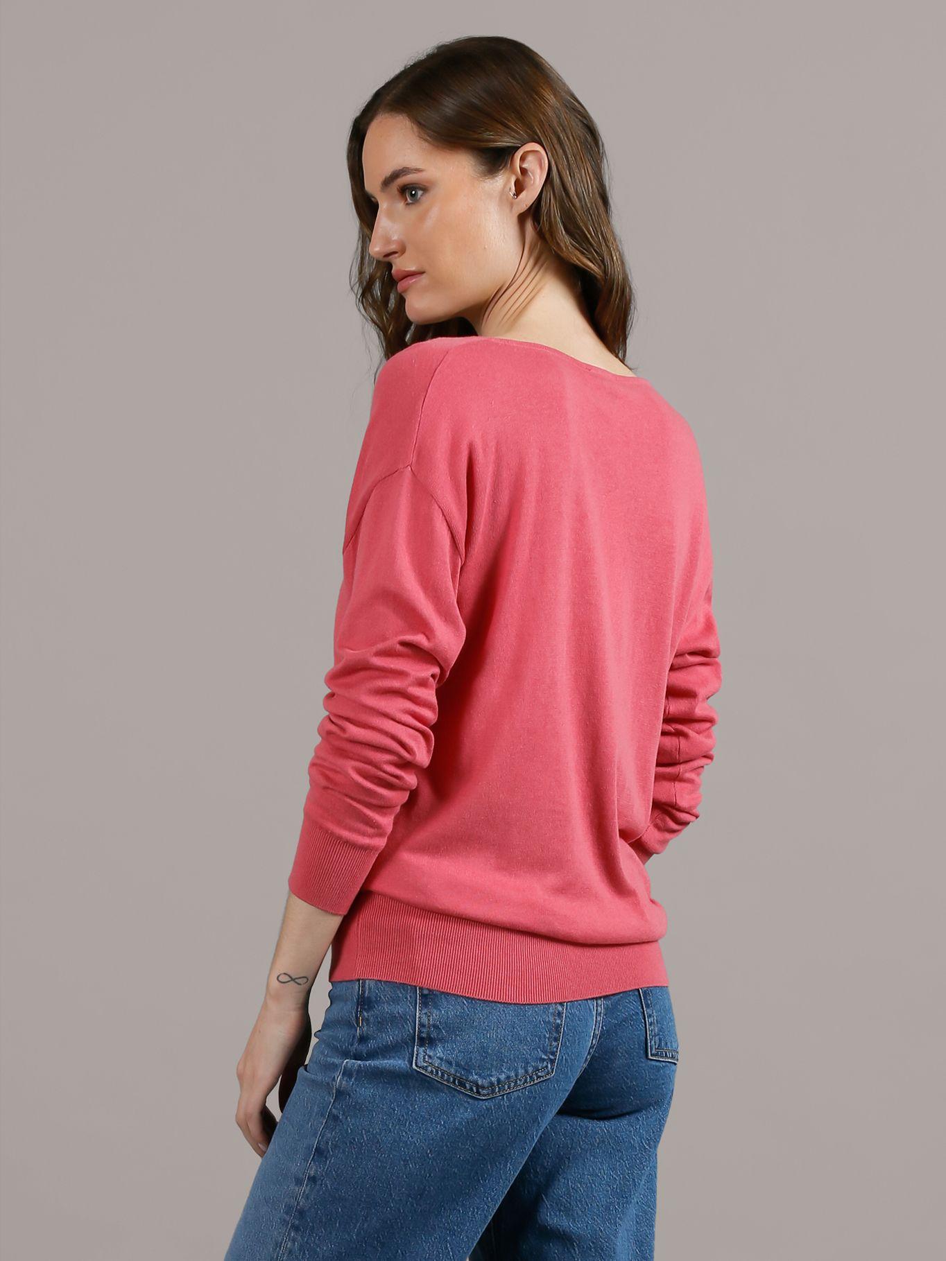 Sweater Cotton Viscose Coral Calvin Klein-3