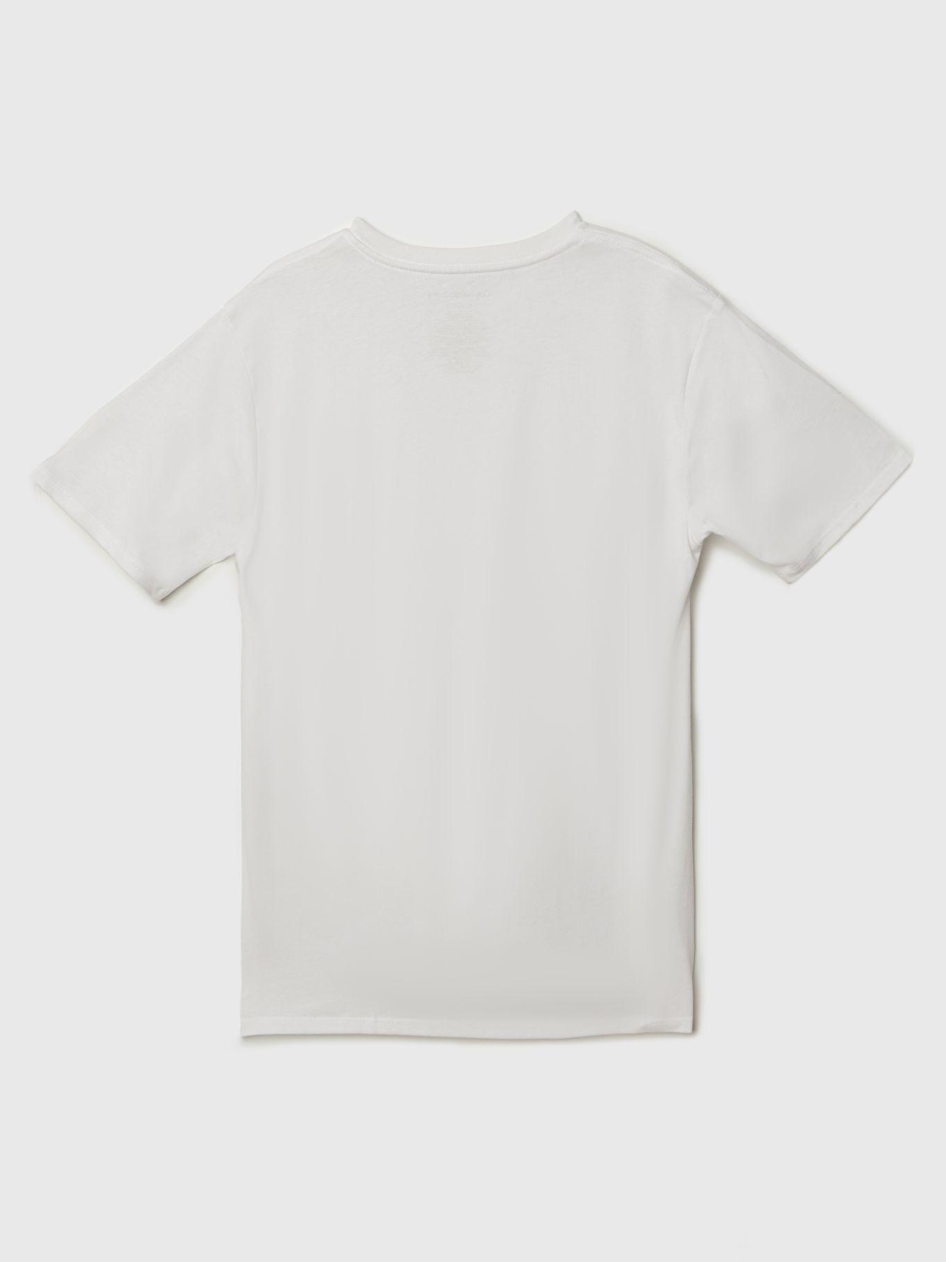 Polera Niño Monogram V Neck Blanco Calvin Klein-1