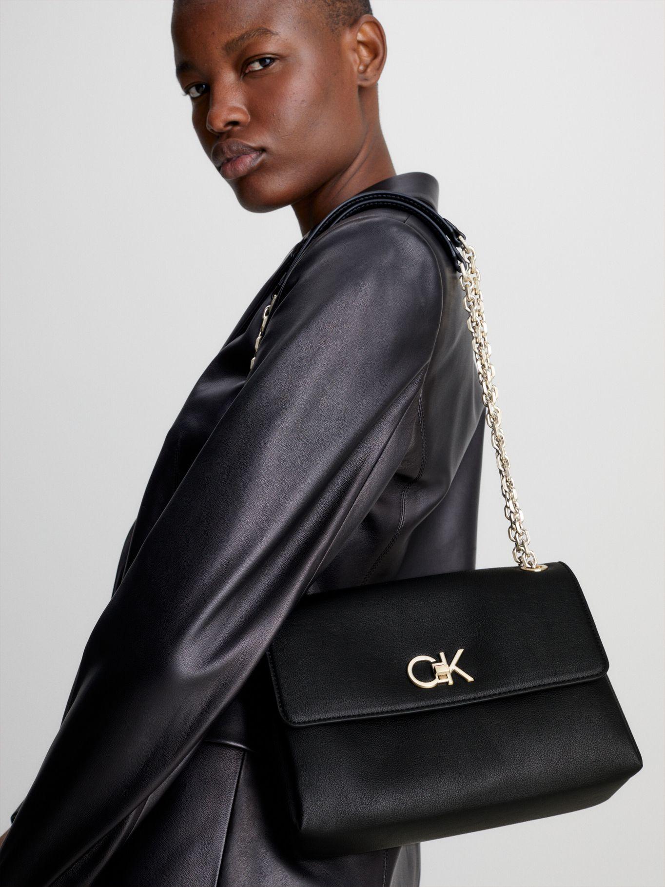 Cartera Re-Lock EW Conv Negro Calvin Klein-4