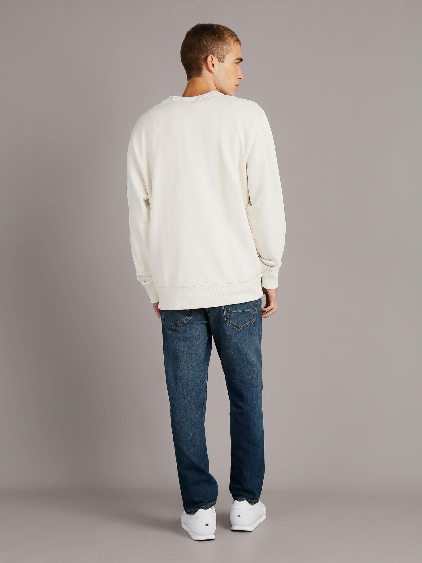 Polerón Badge Crew Neck Crema Calvin Klein-2