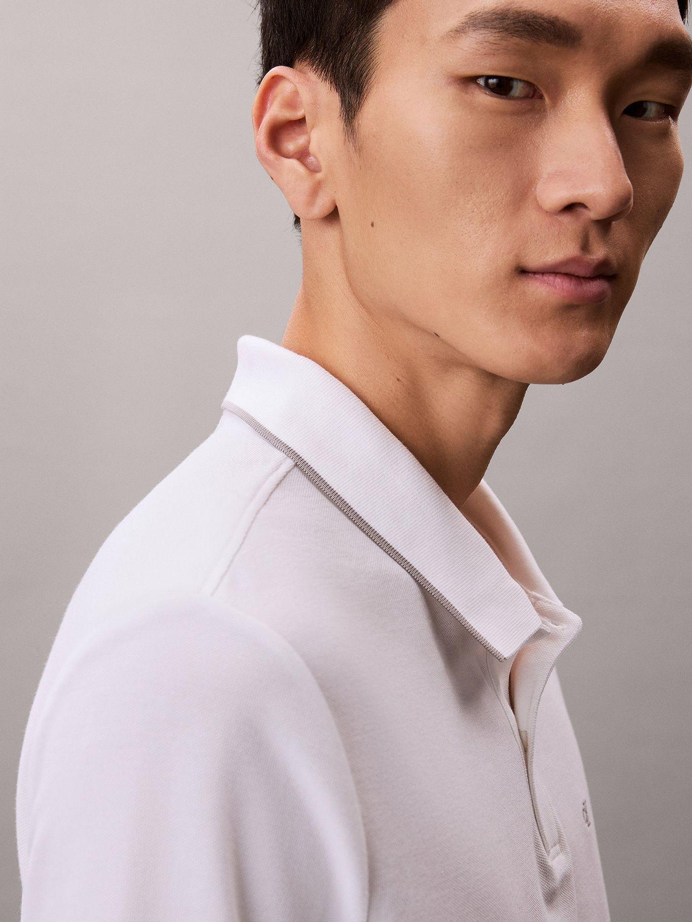 Polo de Tejido Piqué Blanco Calvin Klein-4