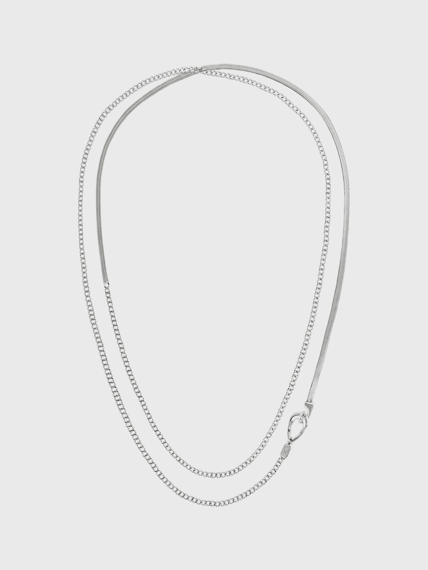 Cadena Dual Chain Plateado Calvin Klein-0