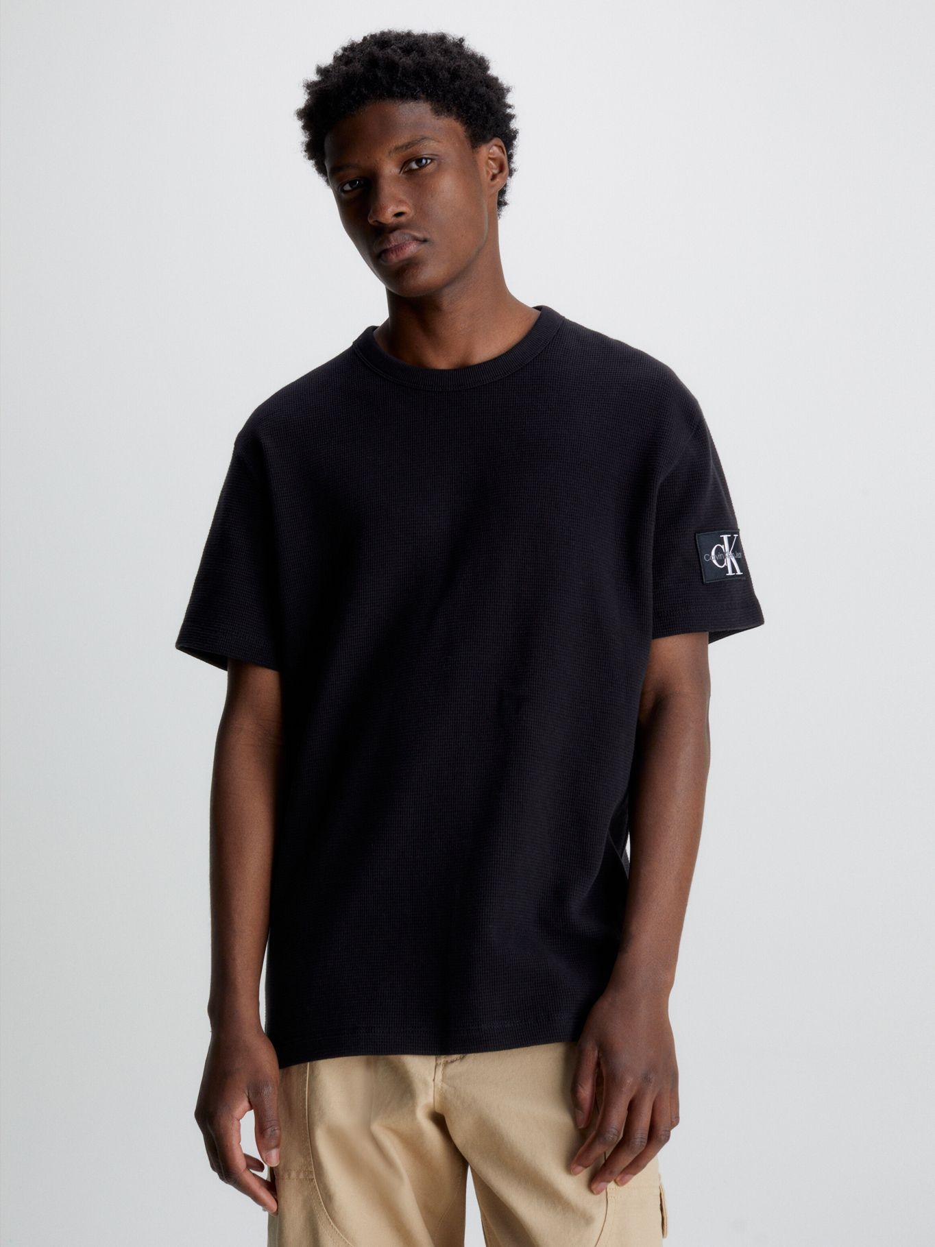 Polera Badge Waffle Negro Calvin Klein-0