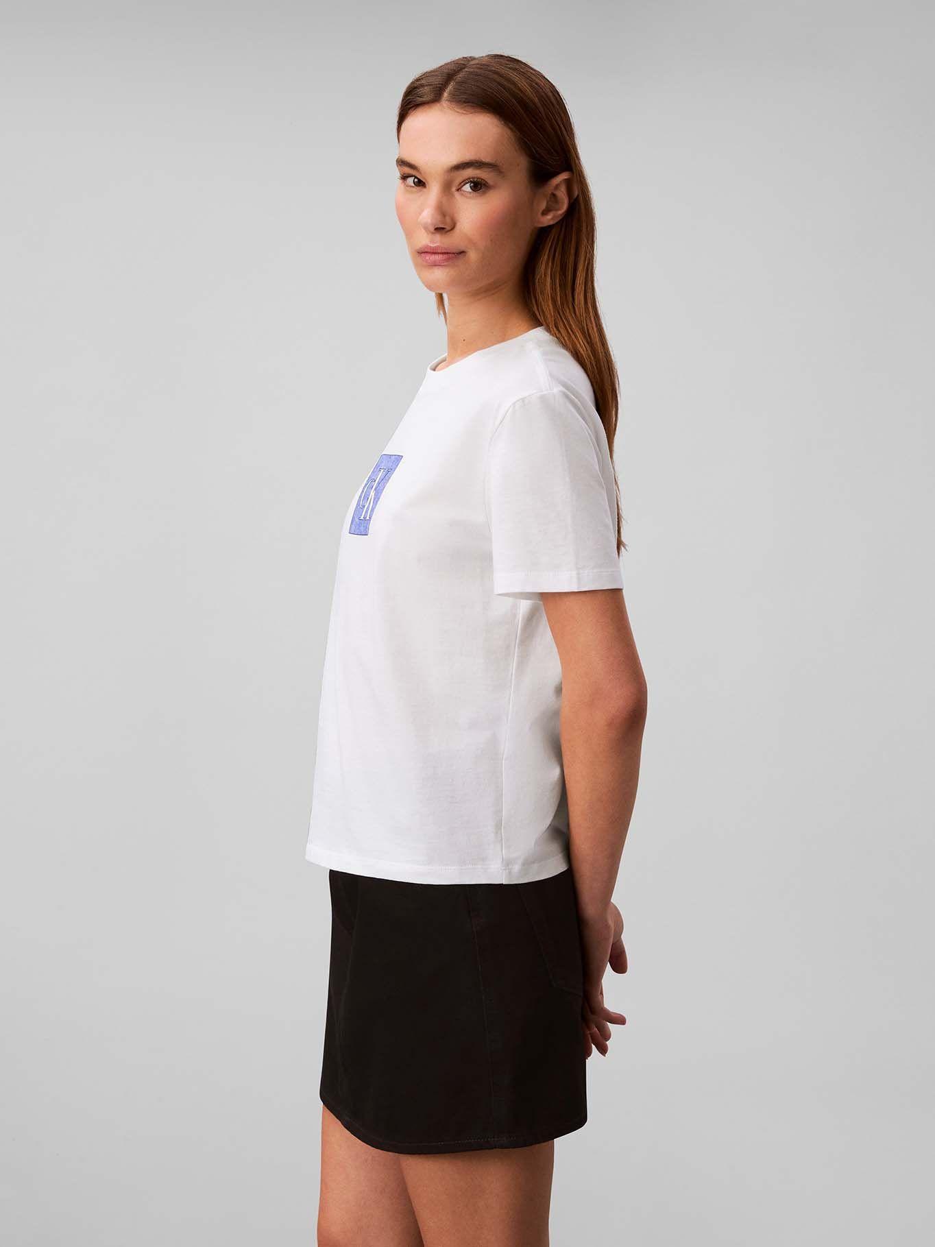 Polera Clásica con Monograma Blanco Calvin Klein-3