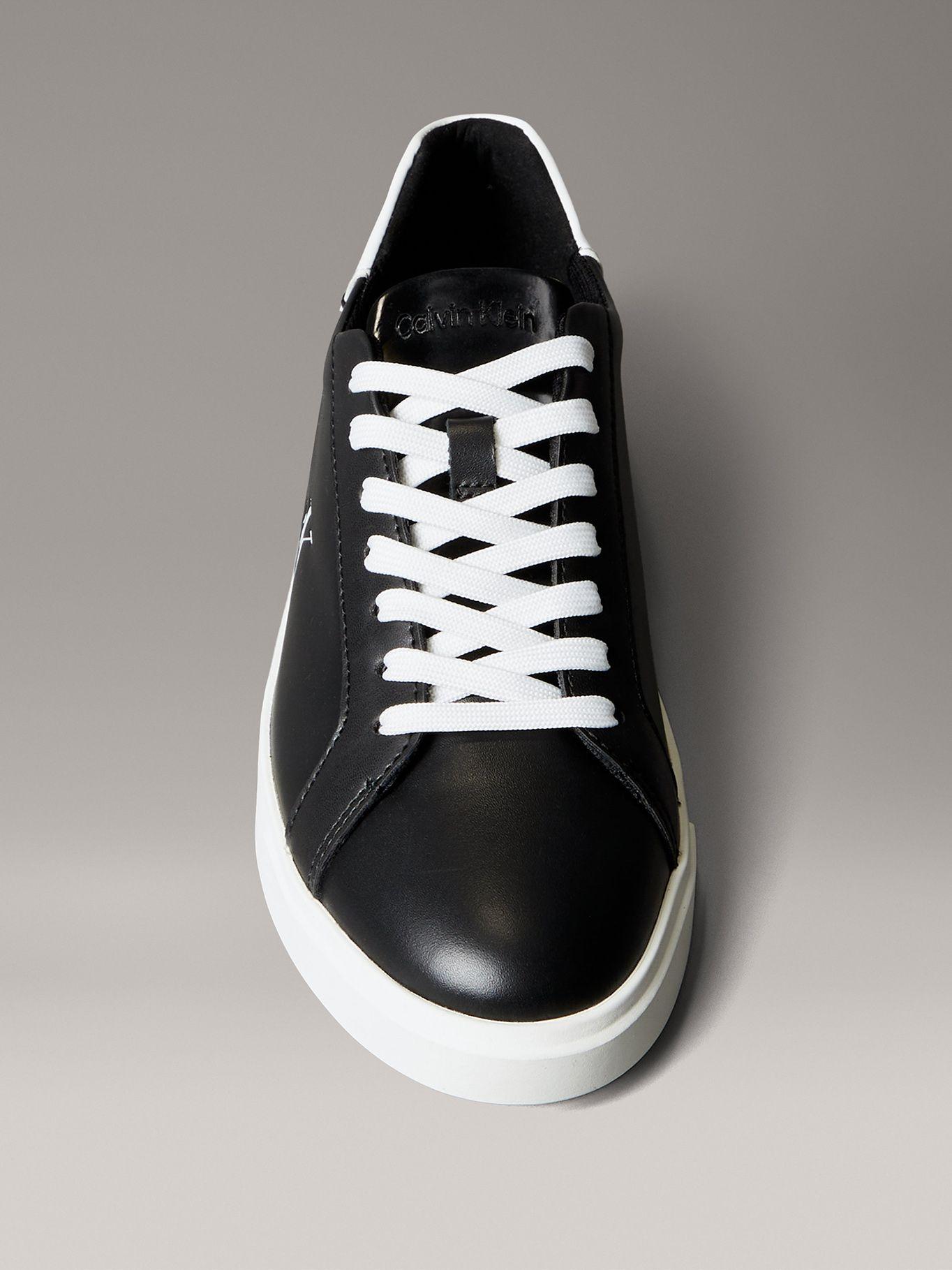 Zapatillas de Cuero con Logo Negro Calvin Klein-2