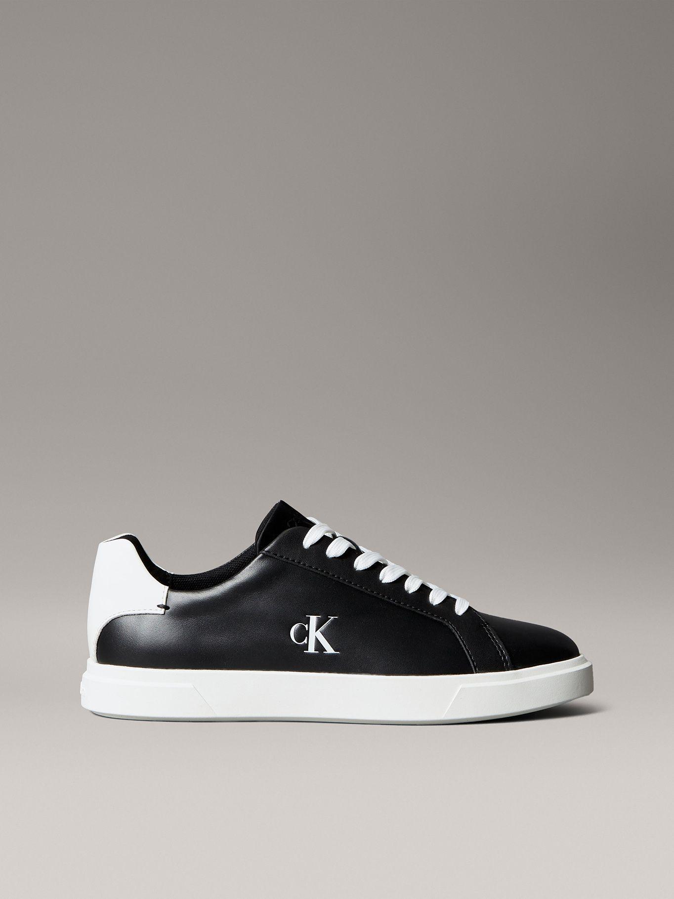 Zapatillas de Cuero con Logo Negro Calvin Klein-4