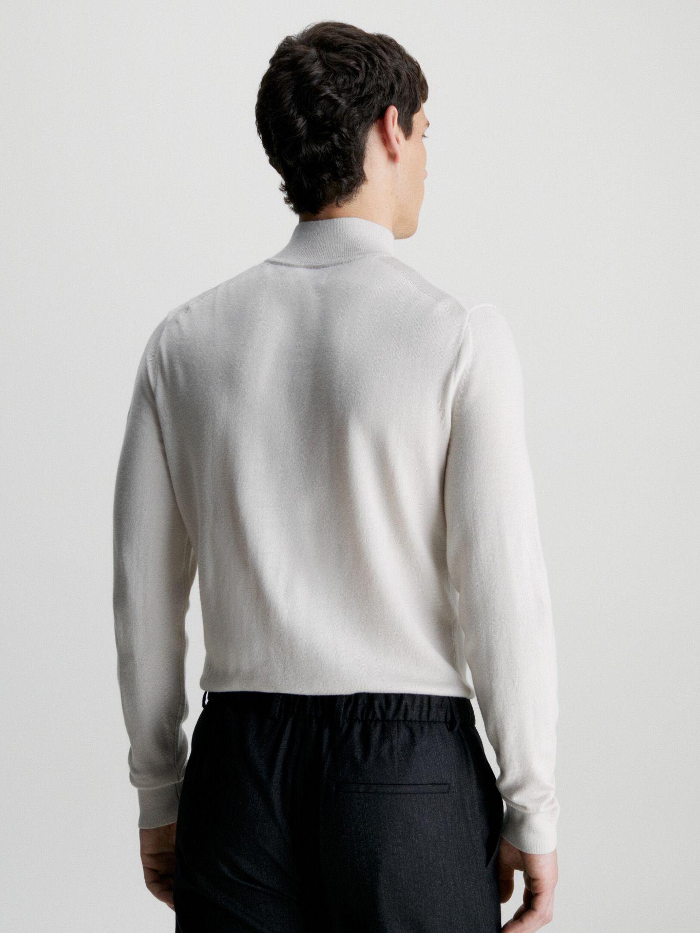 Sweater Cuello Alto Merino Mock Crema Calvin Klein-2