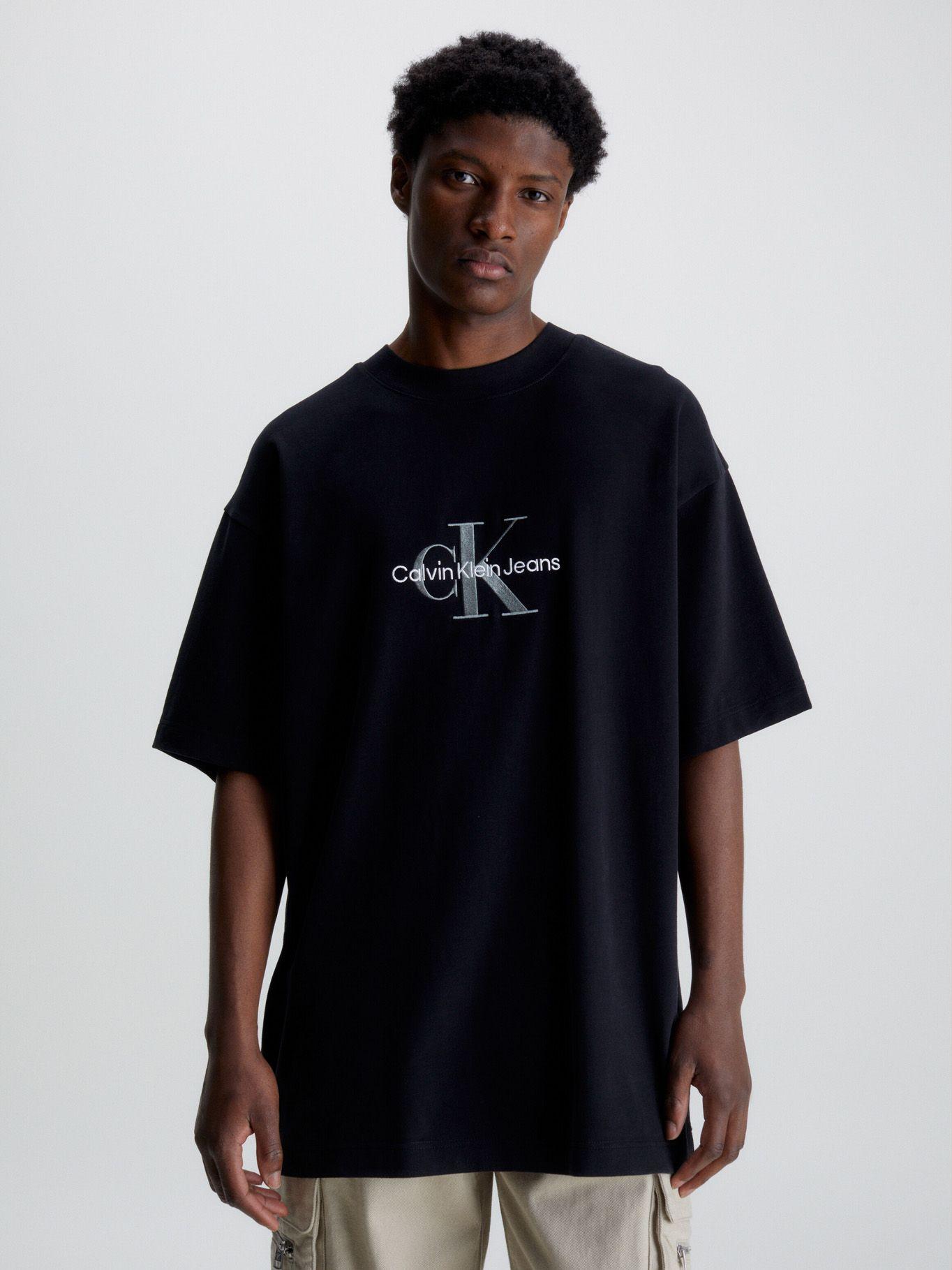 Polera Archival Monologo Negro Calvin Klein-0
