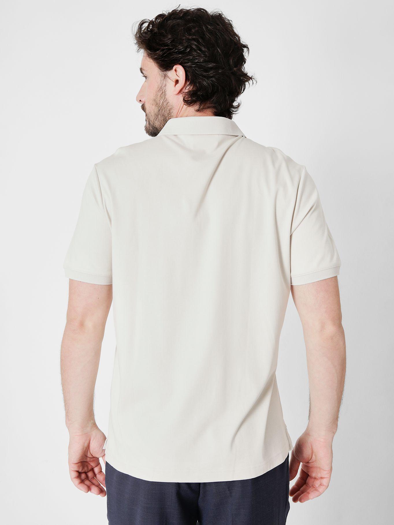 Polo Smooth Welt Zip  Beige Calvin Klein-2