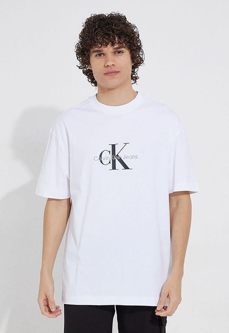 Camiseta oversized con monograma Blanco Calvin Klein-0