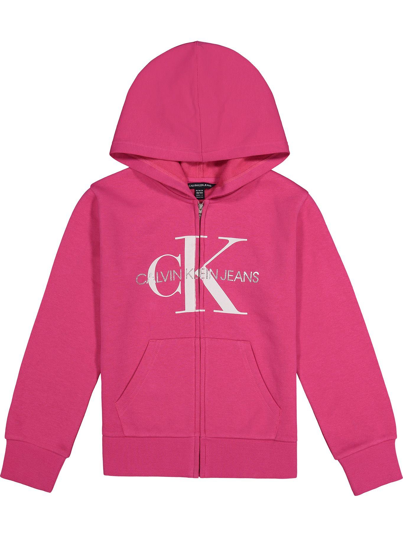 Hoodie Monogram Logo Rosa Calvin Klein-0