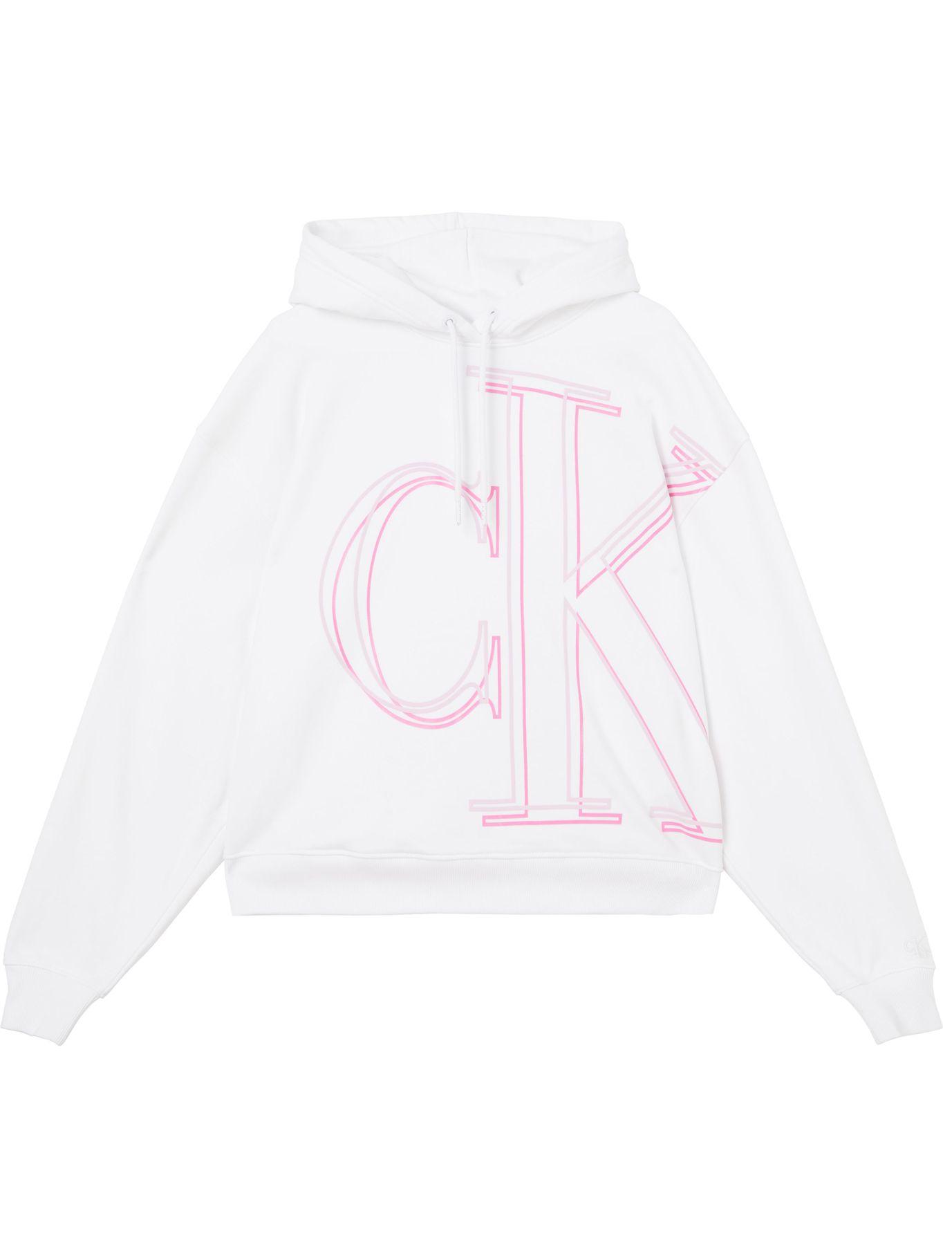 Hoddie Illuminated Blanco Calvin Klein-0