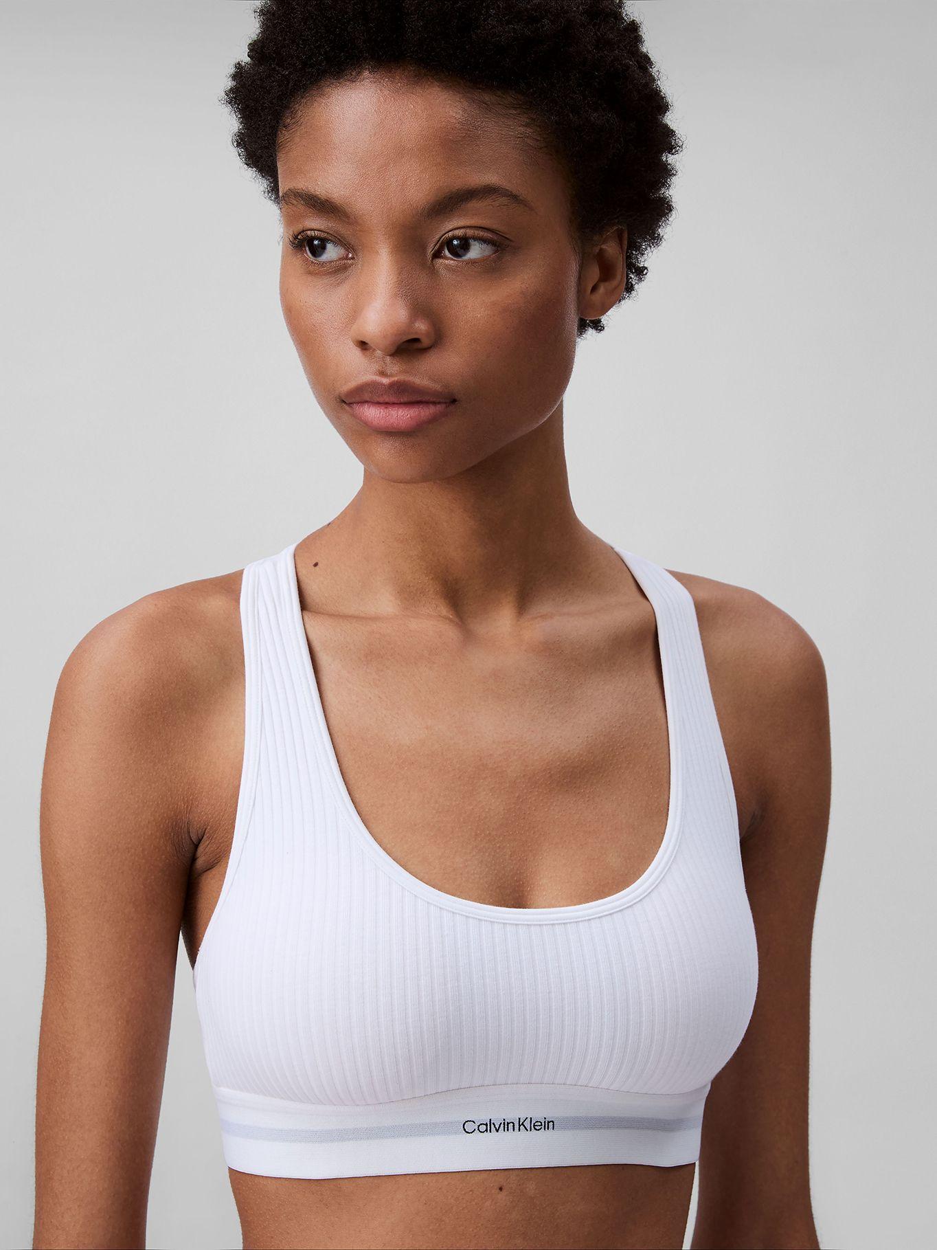 Bralette Cotton Modal Rib Blanco Calvin Klein-4