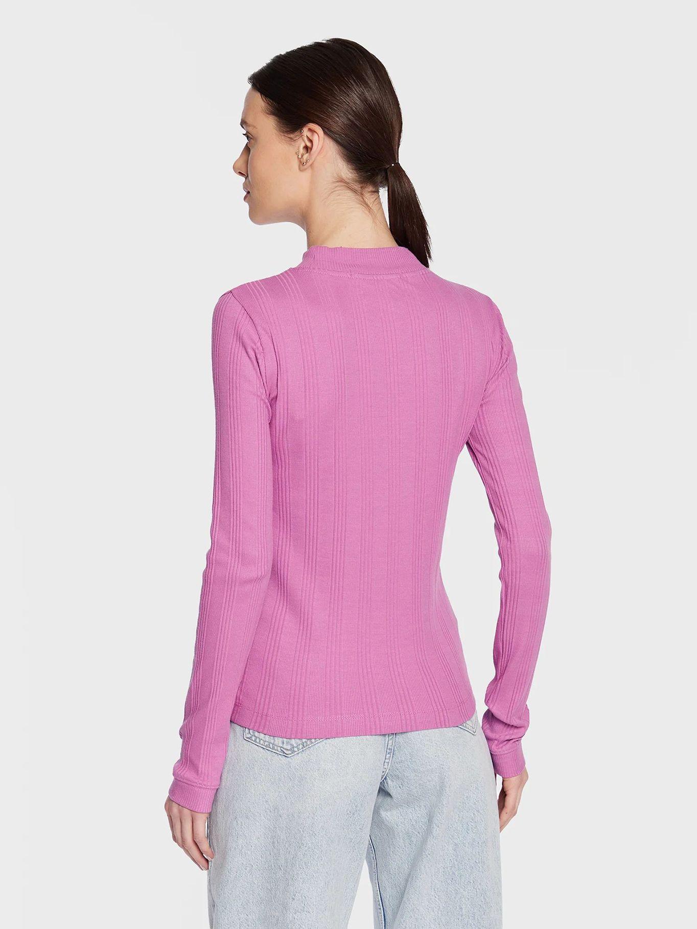 Camiseta manga larga con cuello alzado Violeta Calvin Klein-2