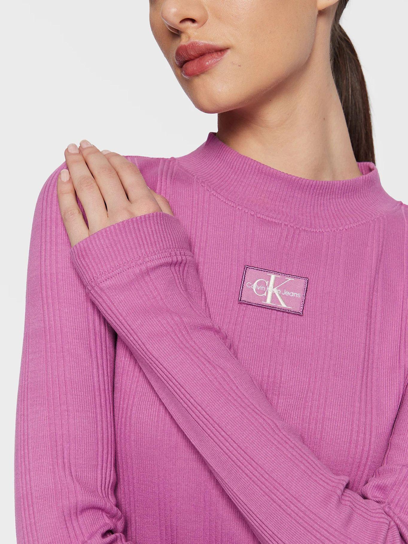 Camiseta manga larga con cuello alzado Violeta Calvin Klein-3