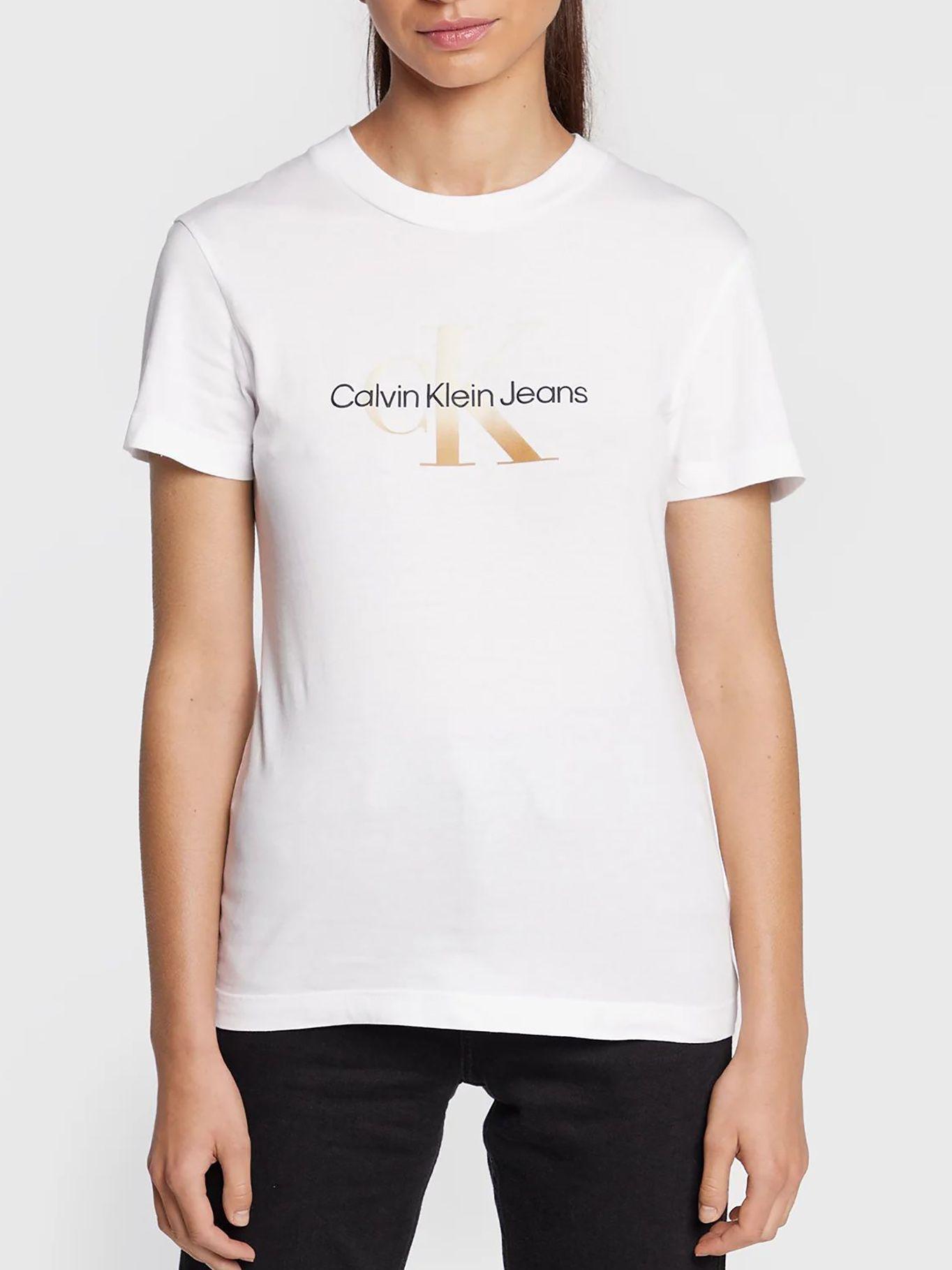 Polera Gradient Monologo Blanco Calvin Klein-0