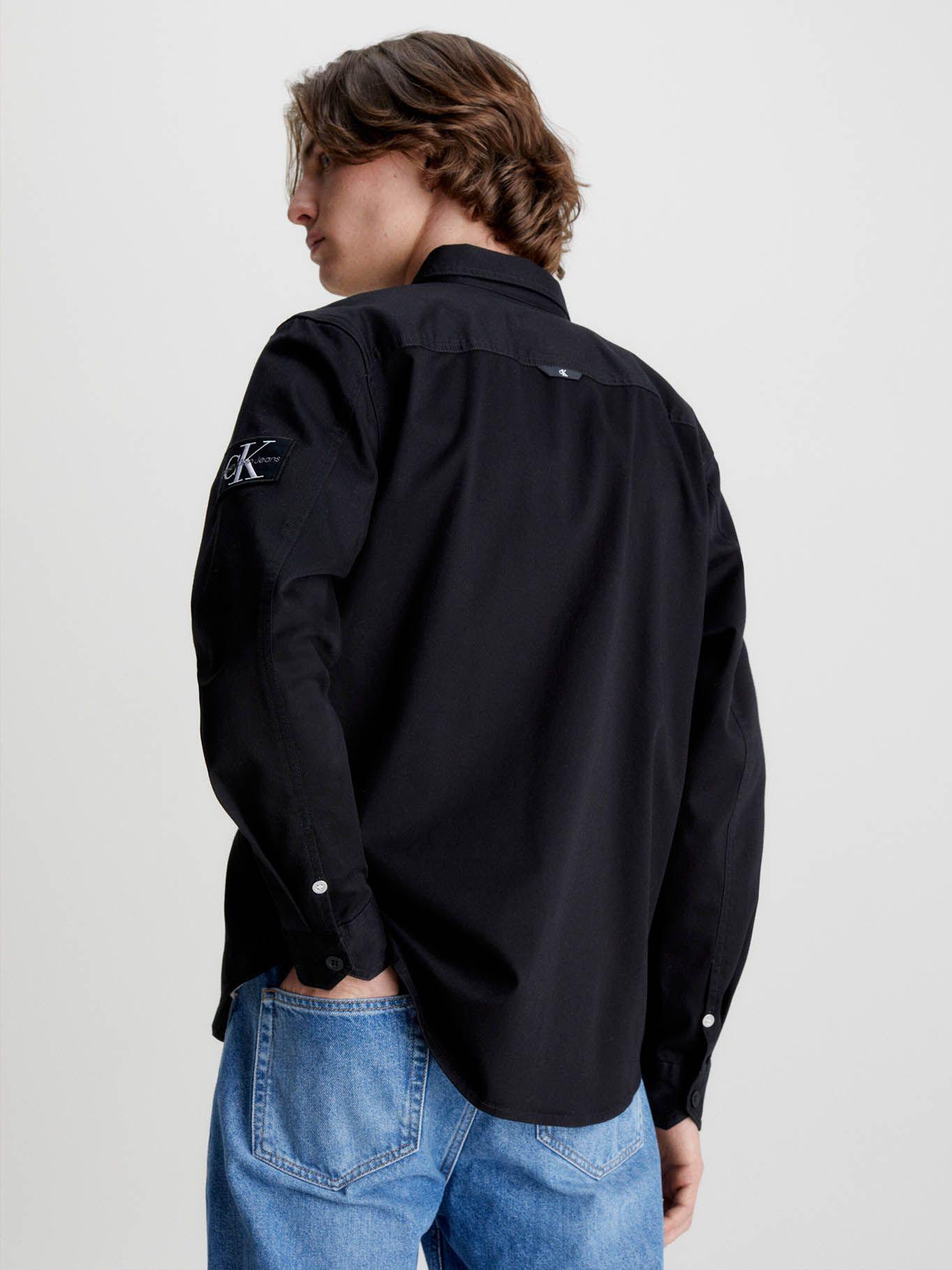 Camisa Monologo Badge Relaxed Negro Calvin Klein-2